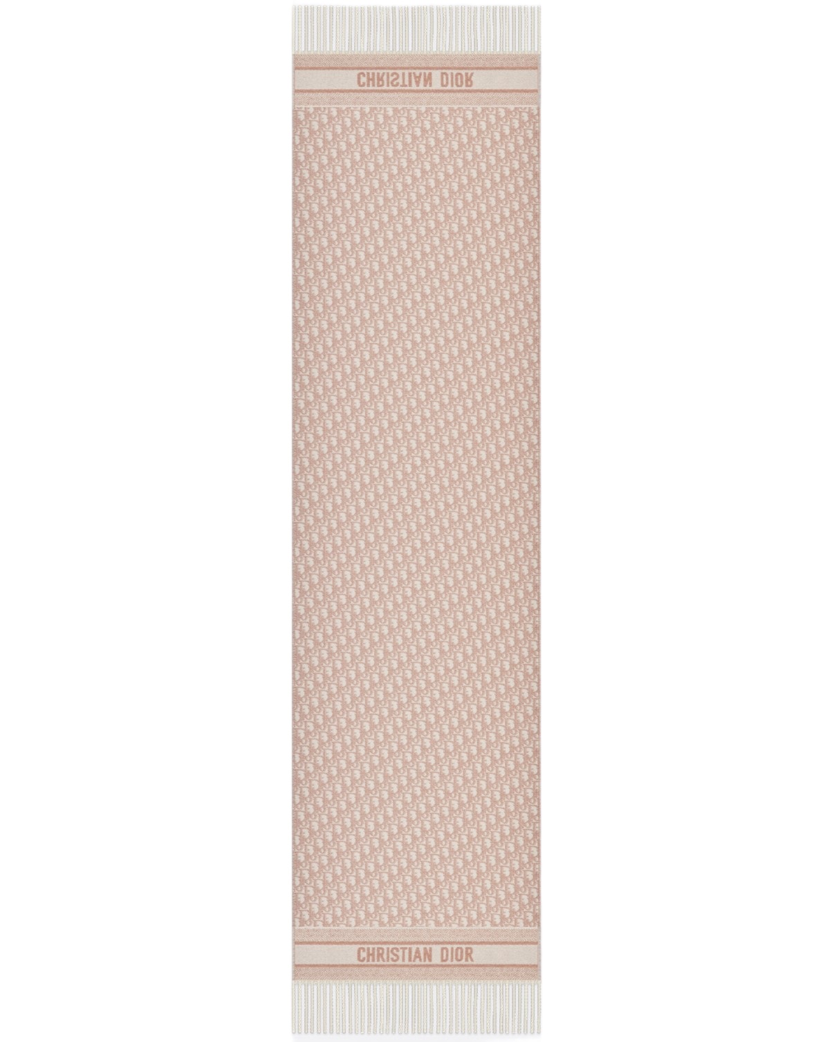 Khăn choàng Dior Oblique Scarf Ecru and Rose des Vents Cashmere 8
