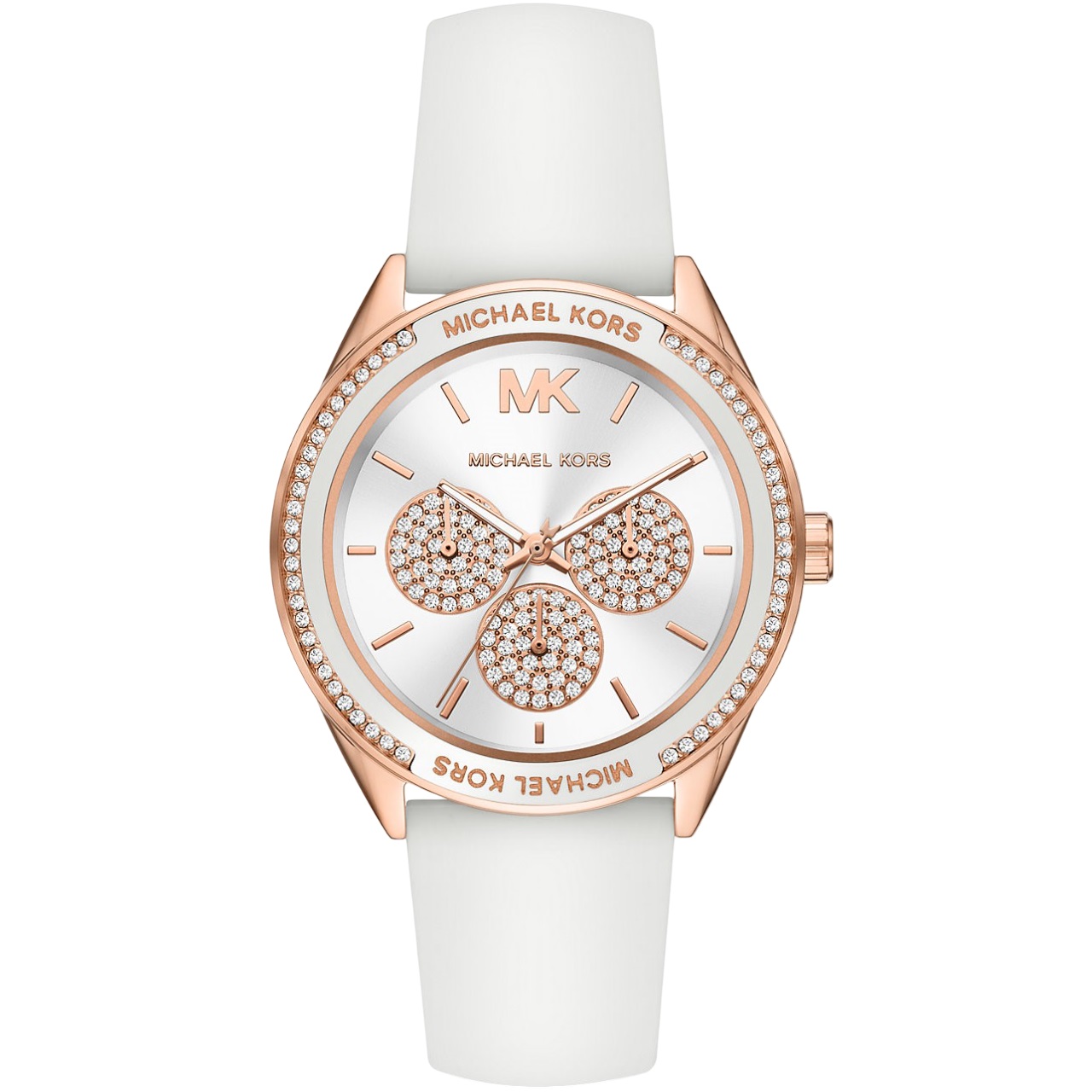 Đồng hồ nữ Michael Kors Oversized Rose Gold-tone Sports Watch With Silicone Strap MK6945 7
