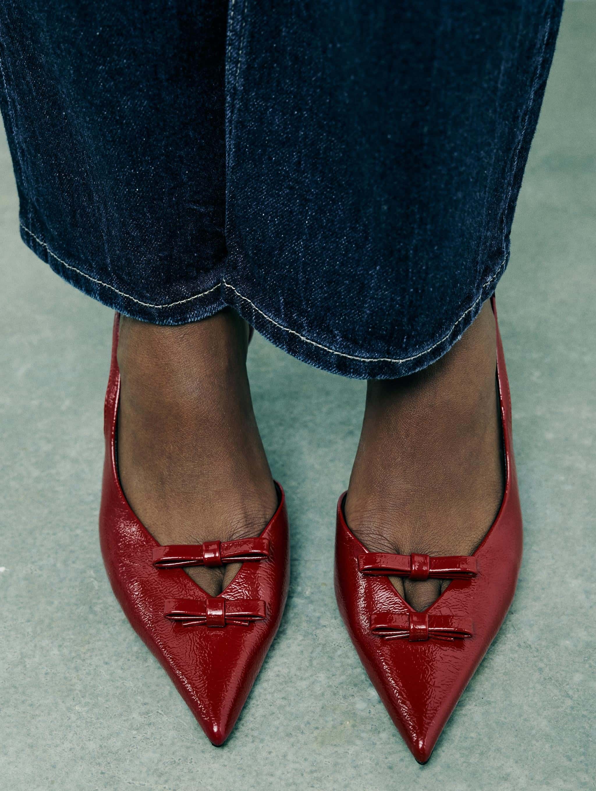 Giày Zara nữ Bow Trim Slingbacks 5