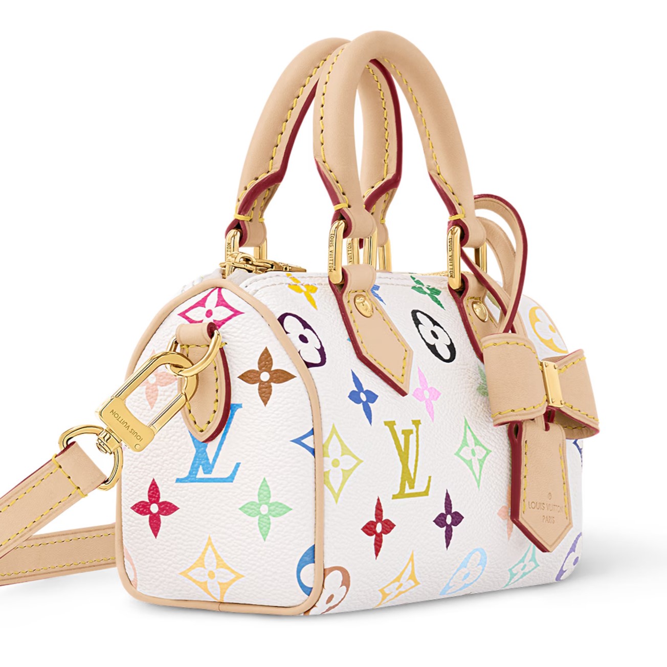 Túi Louis Vuitton Nano Speedy LV x TM Multicolore Blanc M13391 1