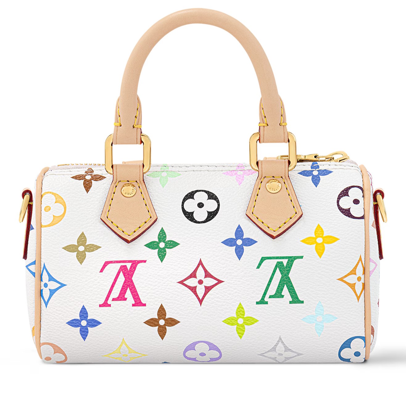Túi Louis Vuitton Nano Speedy LV x TM Multicolore Blanc M13391 2