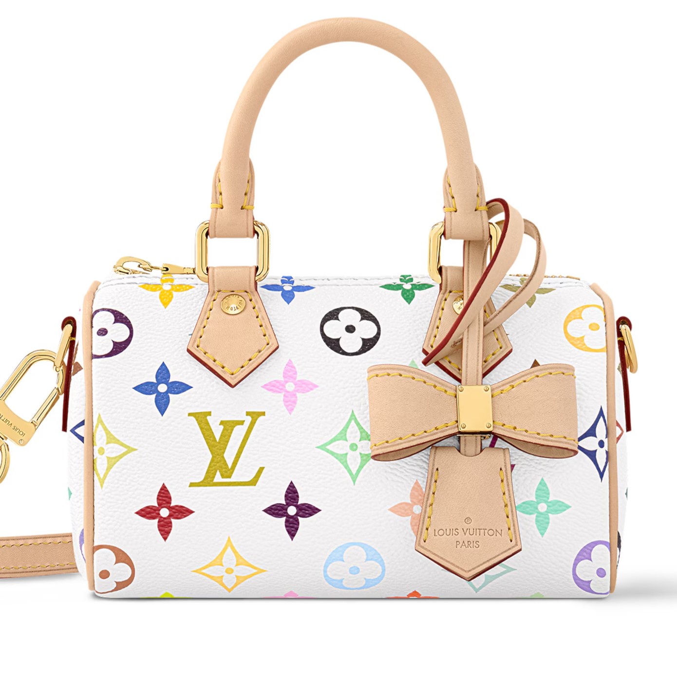 Túi Louis Vuitton Nano Speedy LV x TM Multicolore Blanc M13391 5