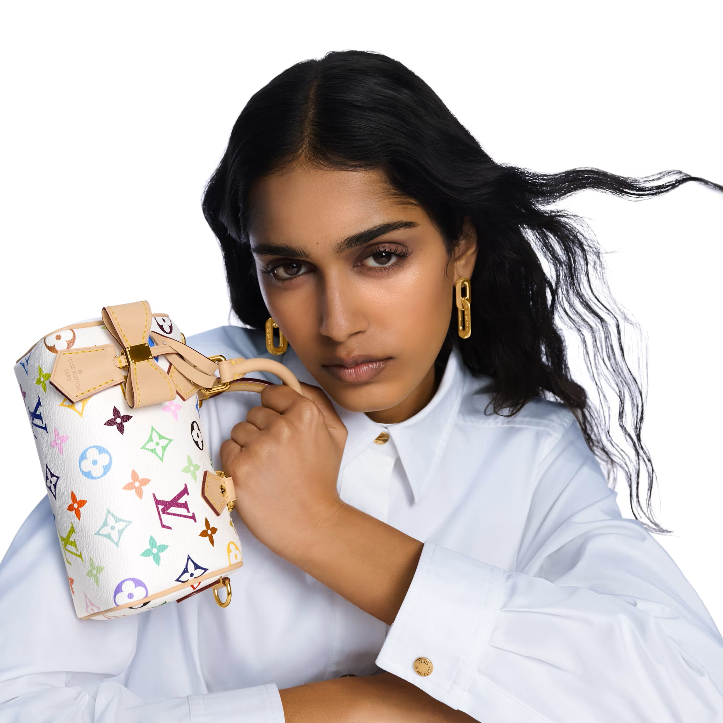 Túi Louis Vuitton Nano Speedy LV x TM Multicolore Blanc M13391 6