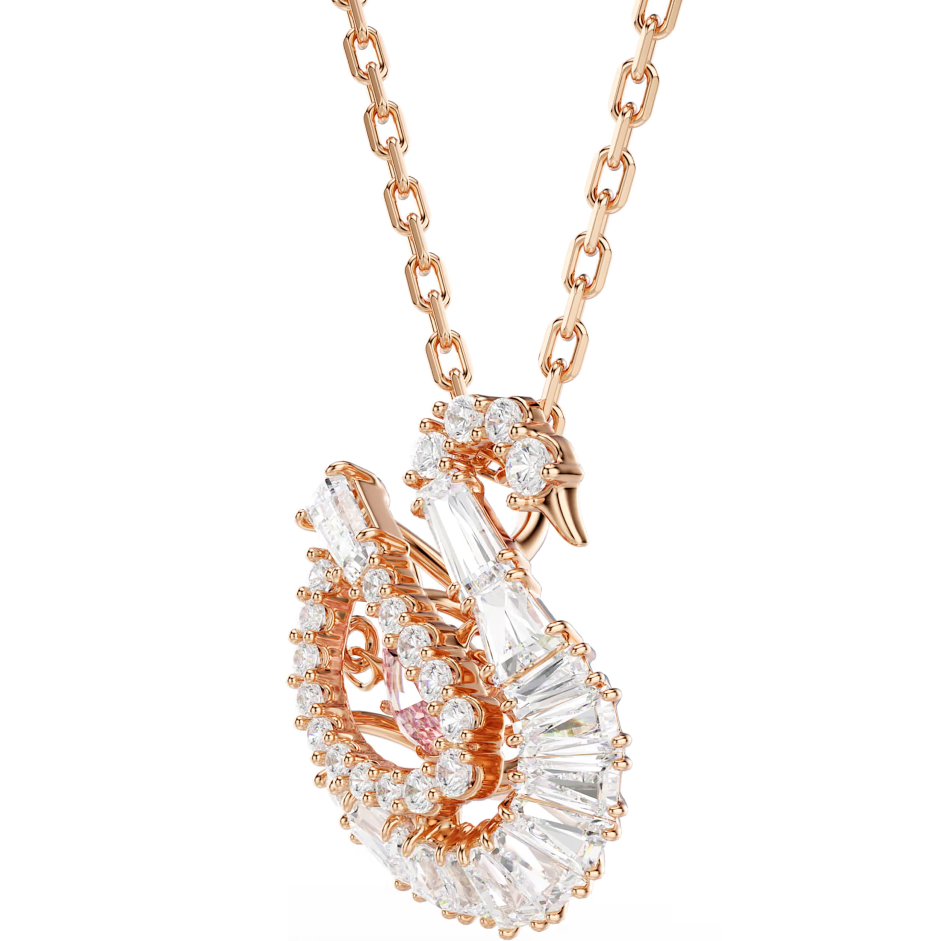 Dây chuyền Swarovski Thiên Nga Swan Pendant Mixed Cuts Swan Pink 5732414 2