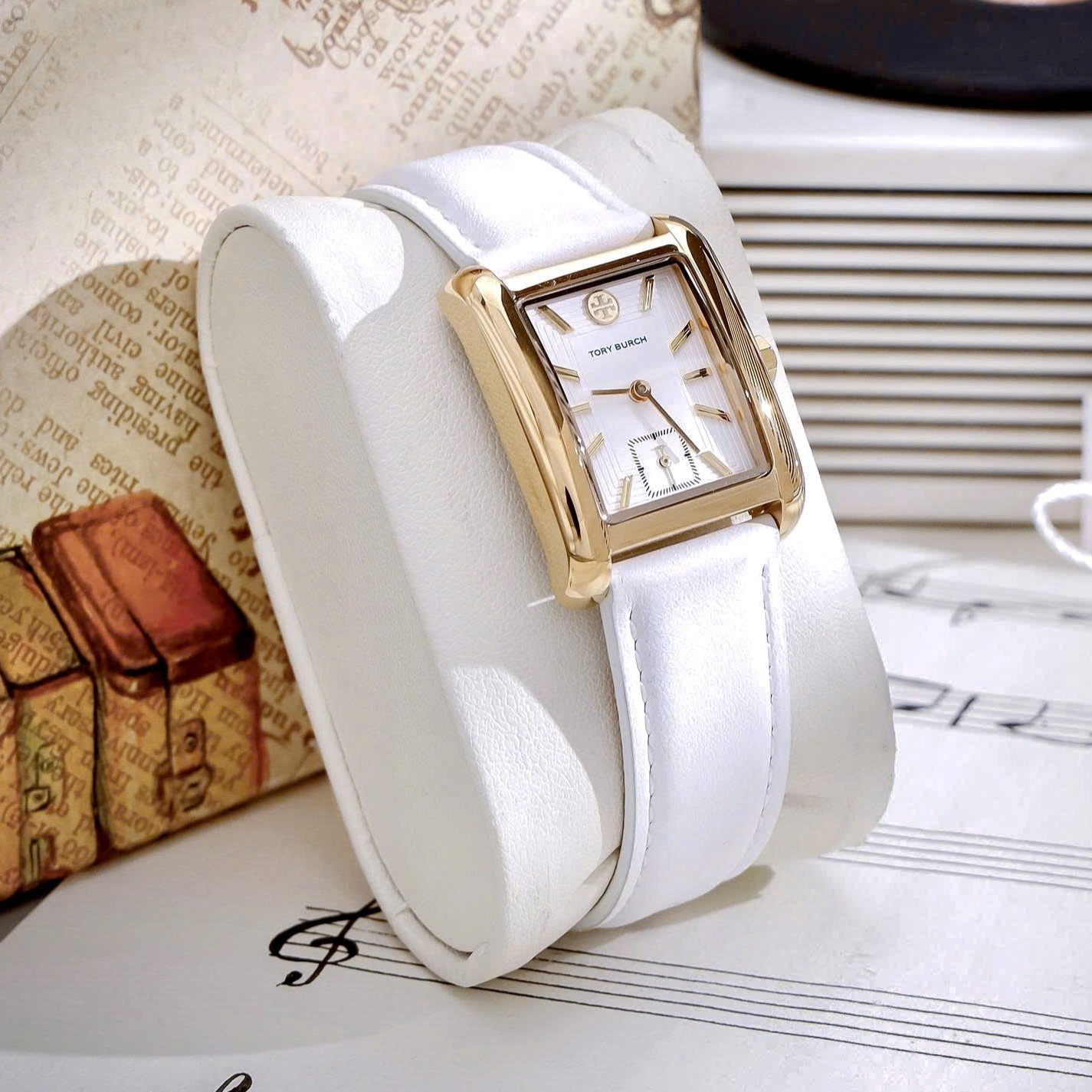 Đồng hồ nữ Tory Burch Womens The Eleanor Ivory Leather Strap Watch TBW1028 15
