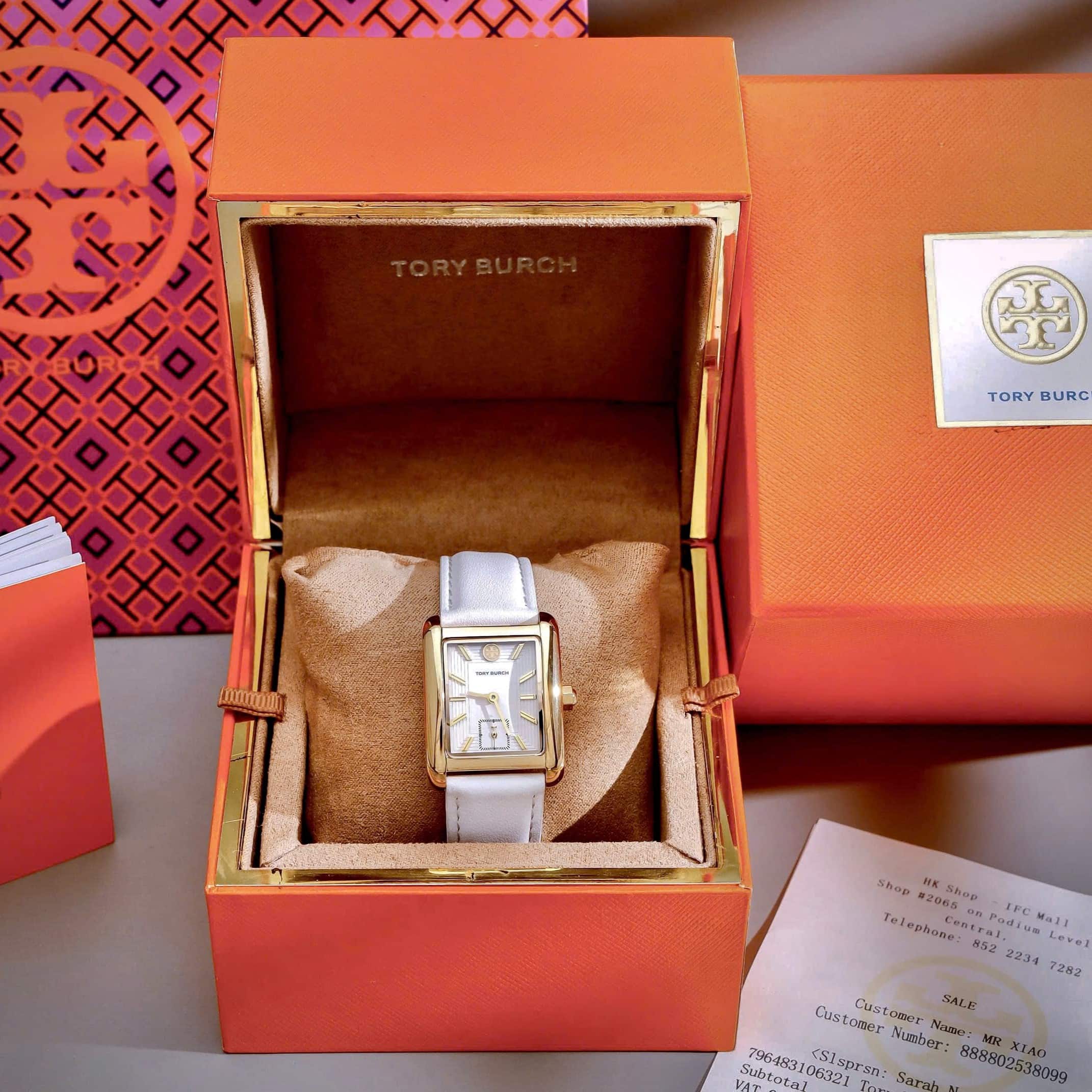 Đồng hồ nữ Tory Burch Womens The Eleanor Ivory Leather Strap Watch TBW1028 5