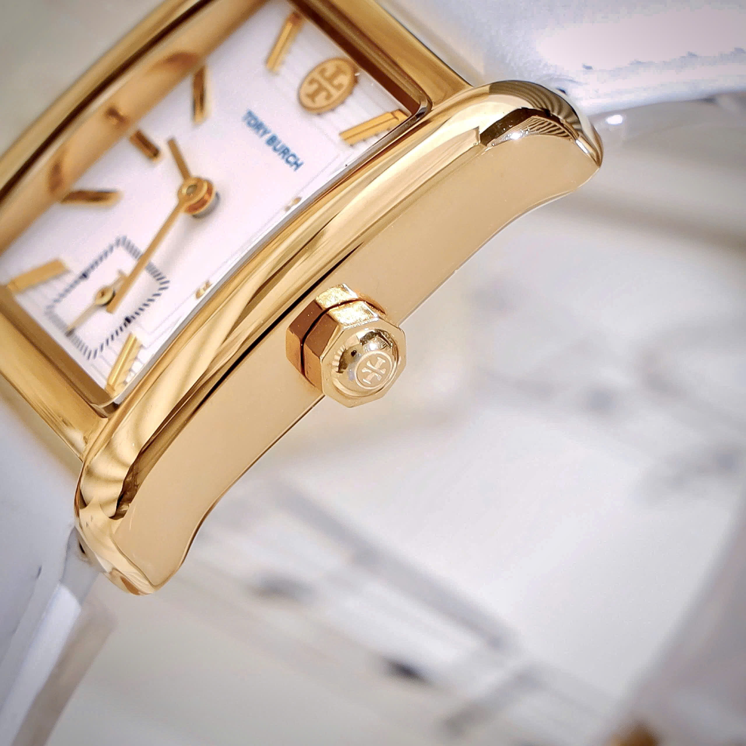Đồng hồ nữ Tory Burch Womens The Eleanor Ivory Leather Strap Watch TBW1028 7