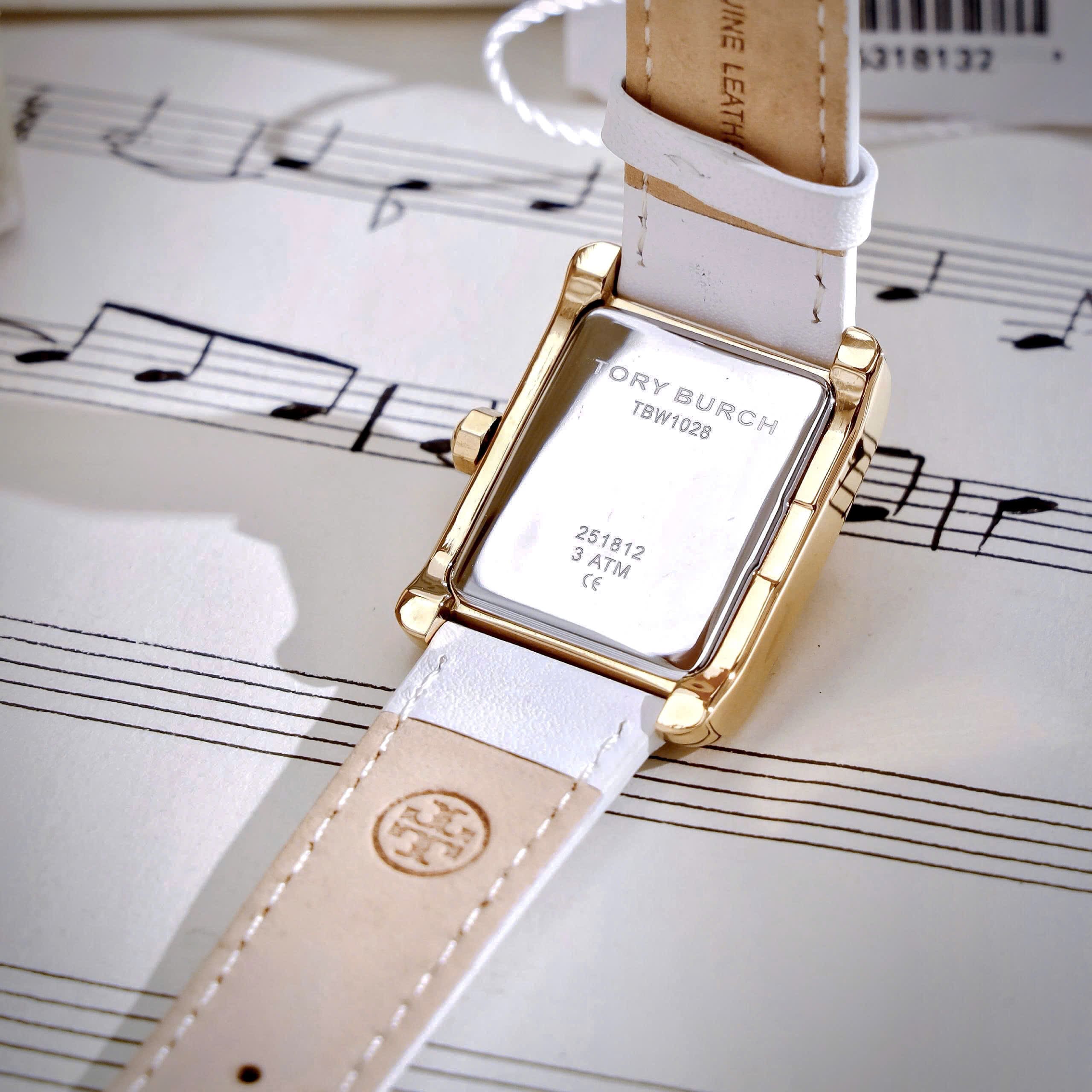 Đồng hồ nữ Tory Burch Womens The Eleanor Ivory Leather Strap Watch TBW1028 13