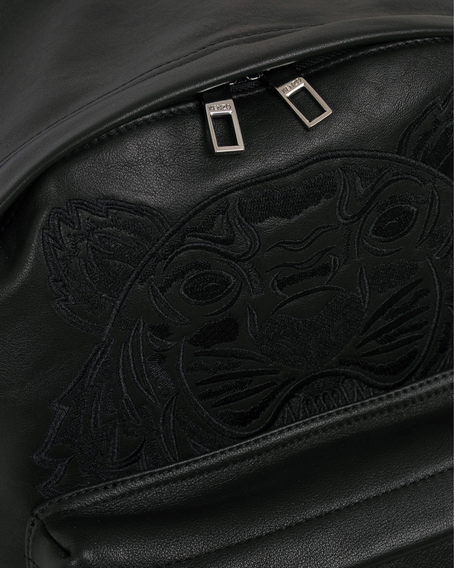 Balo Kenzo Small Leather Rucksack Black Backpack 22
