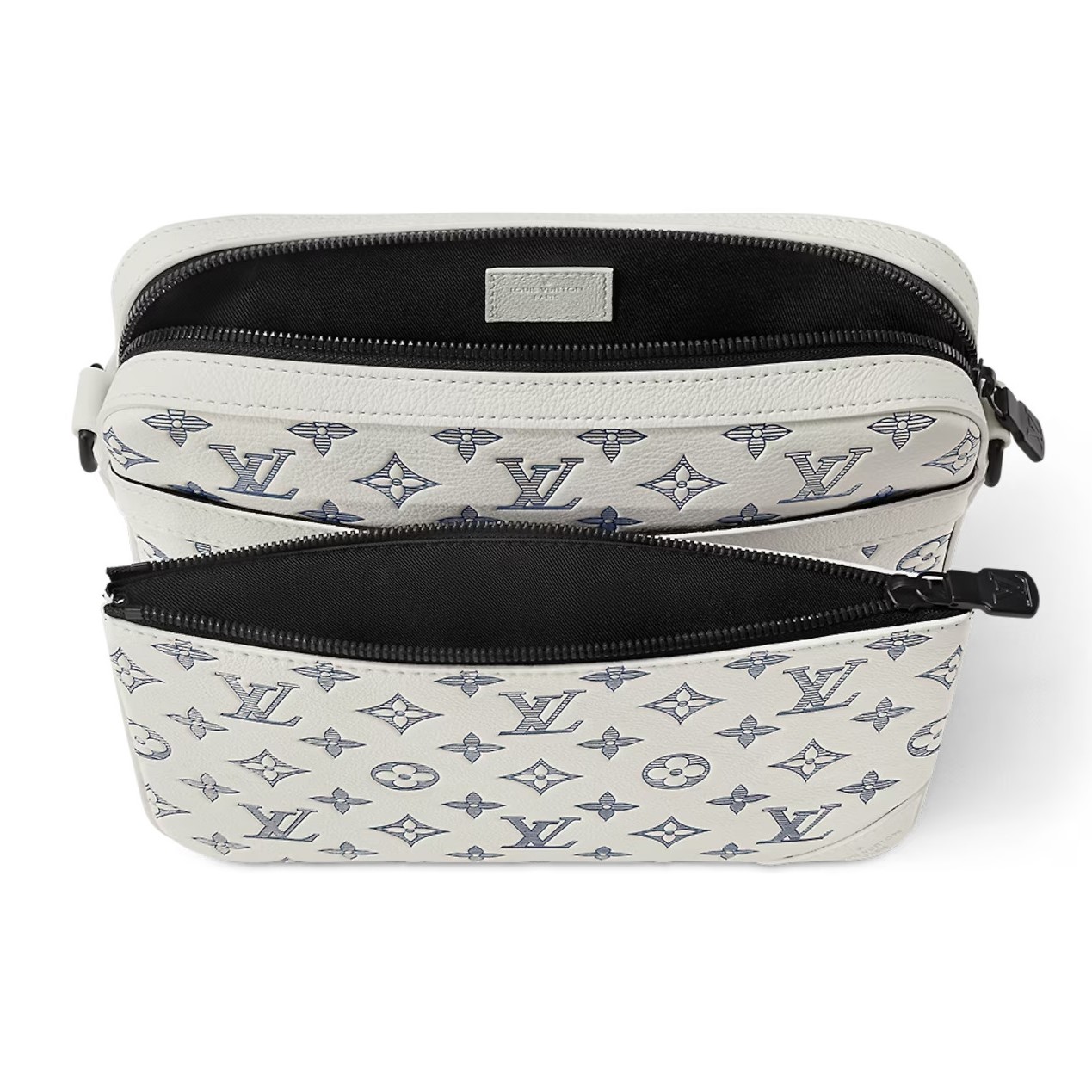 TÚI LV LOUIS VUITTON TRIO MESSENGER MONOGRAM SHADOW CALF LEATHER WHITE 1