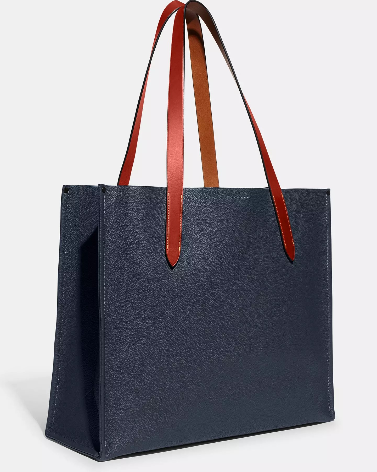 TÚI XÁCH COACH RELAY TOTE BAG 41 DENIM POLISHED PEBBLE LEATHER CH756 7