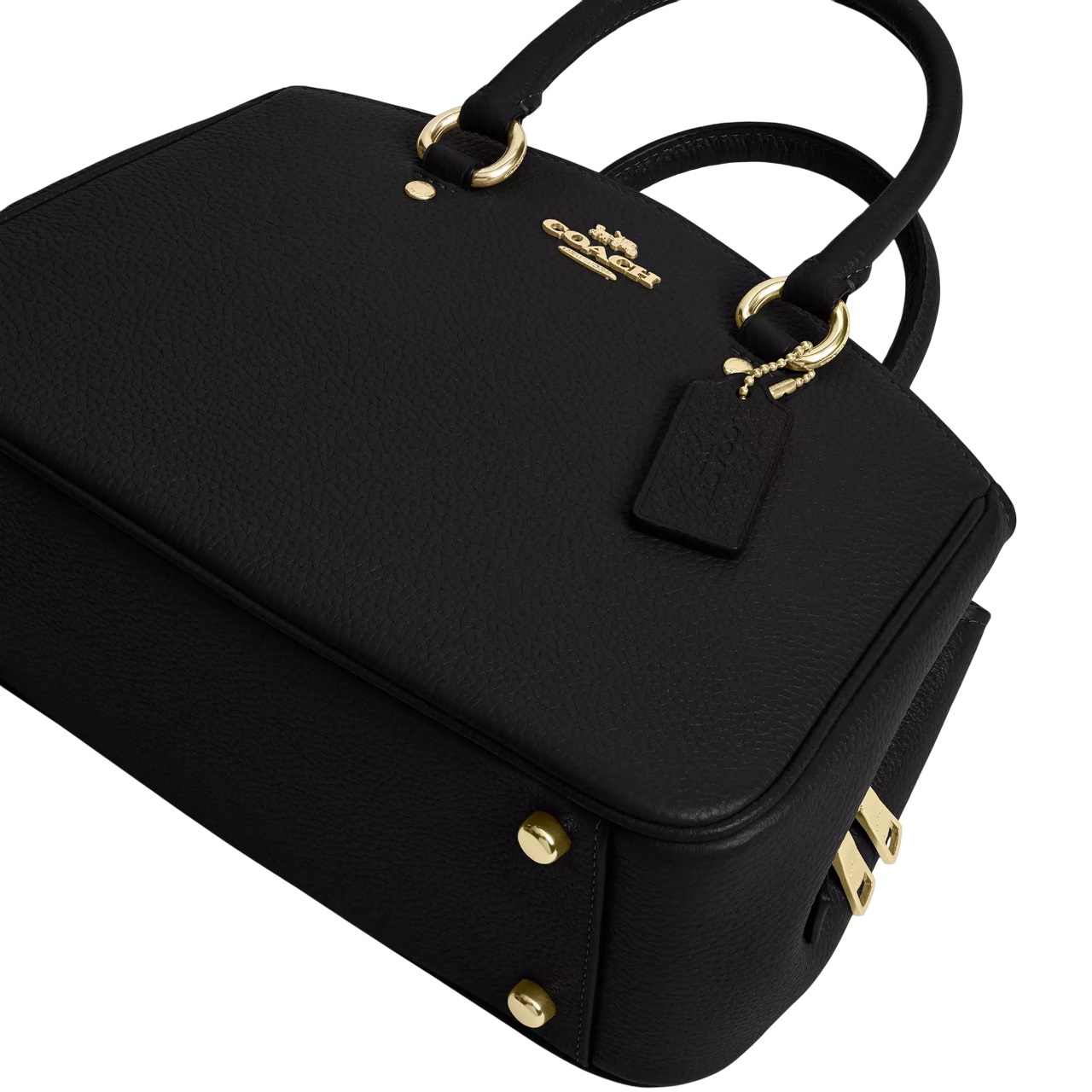 Túi Coach nữ Savannah Small Carryall Bag Pebbled Leather Black CAL54 3