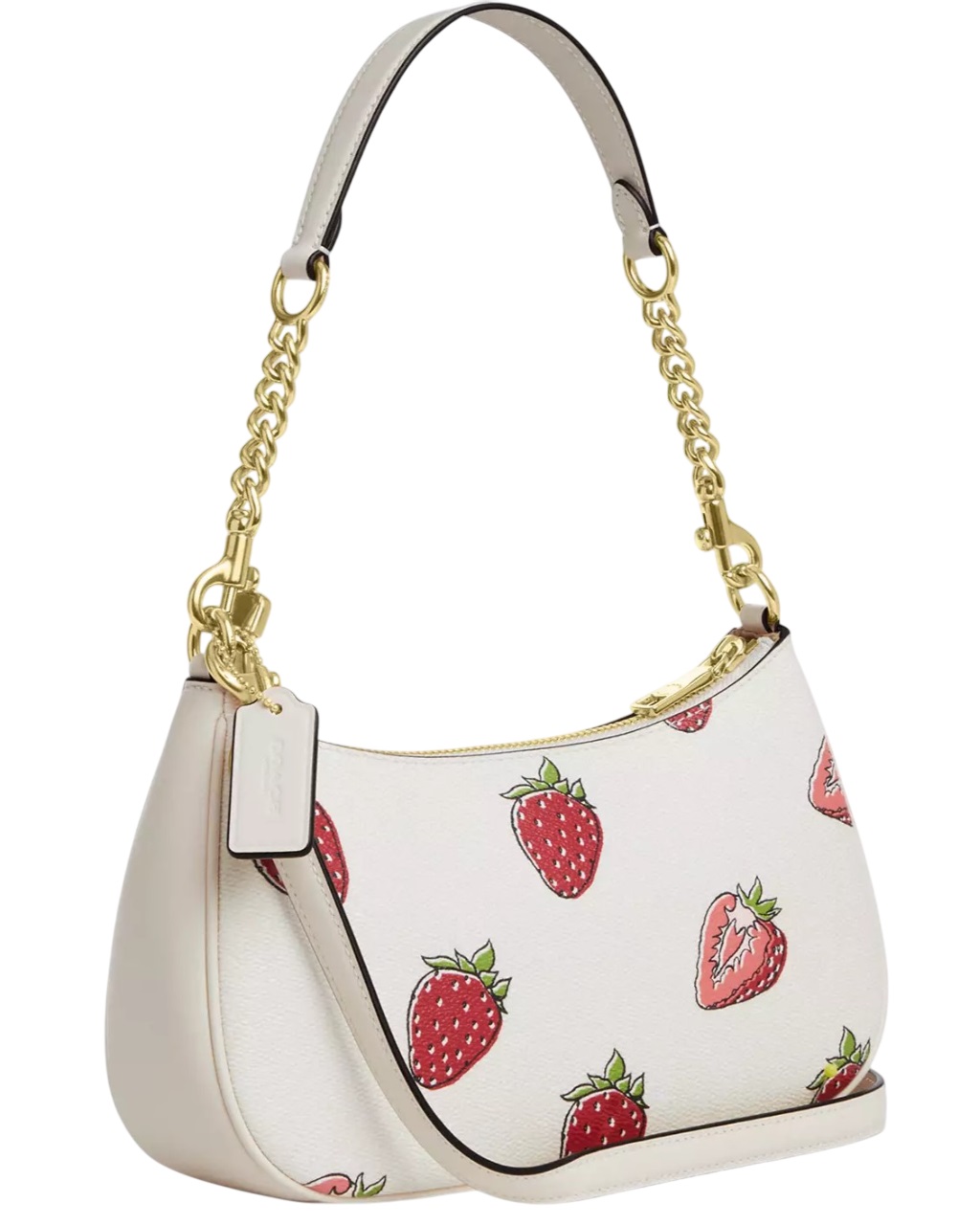 Túi Coach Teri Shoulder Bag With Strawberry Print Chalk Multi CAL62 3