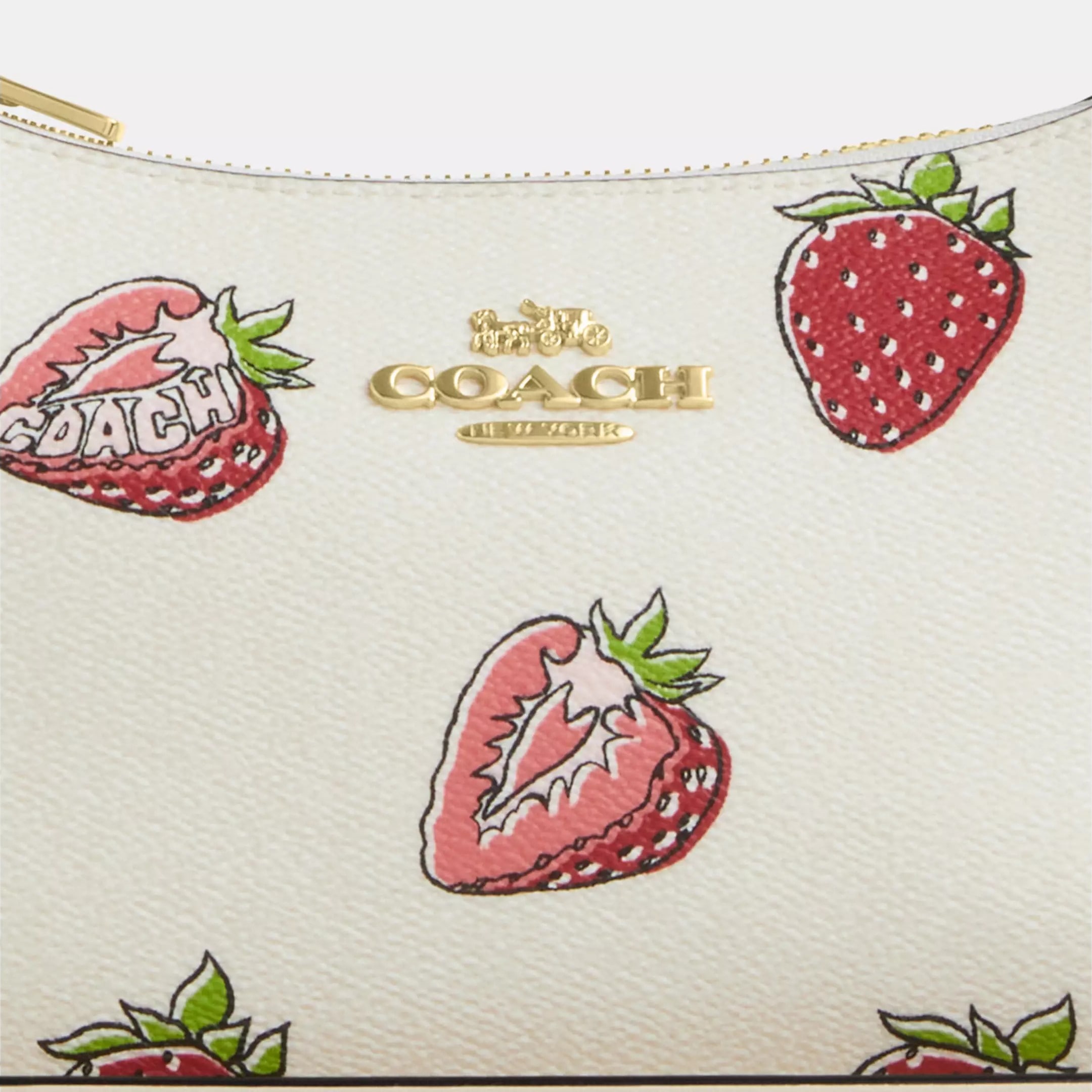Túi Coach Teri Shoulder Bag With Strawberry Print Chalk Multi CAL62 5