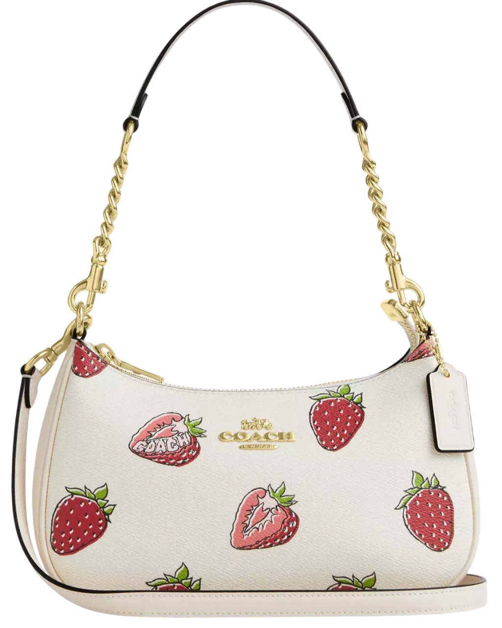 Túi Coach Teri Shoulder Bag With Strawberry Print Chalk Multi CAL62 8