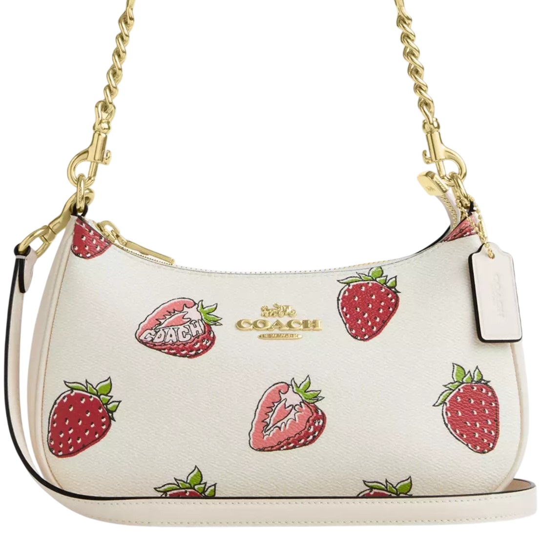 Túi Coach Teri Shoulder Bag With Strawberry Print Chalk Multi CAL62 9