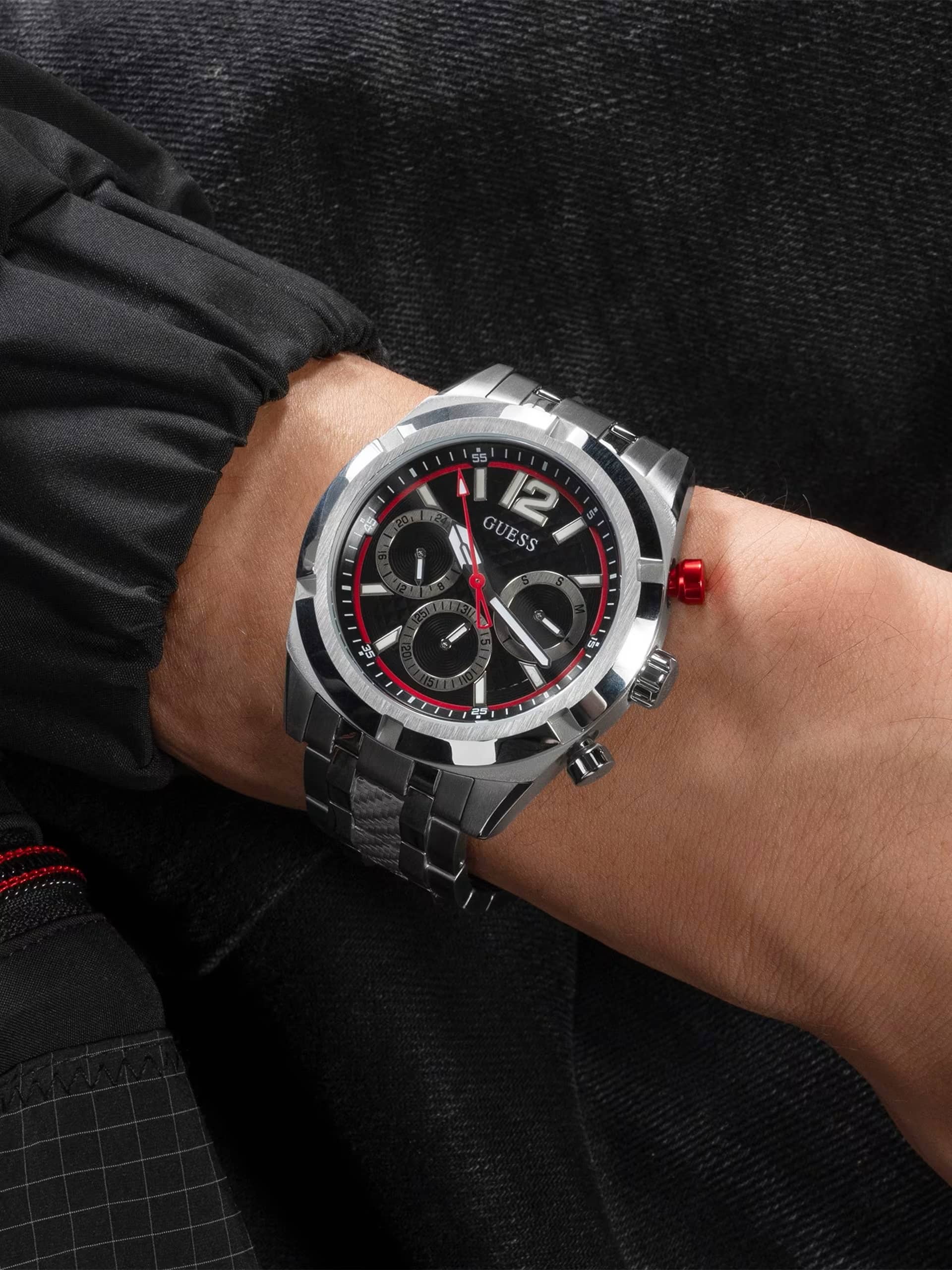 Đồng hồ nam Guess Mens Silver Tone Multi-function Watch GW0714G1 2