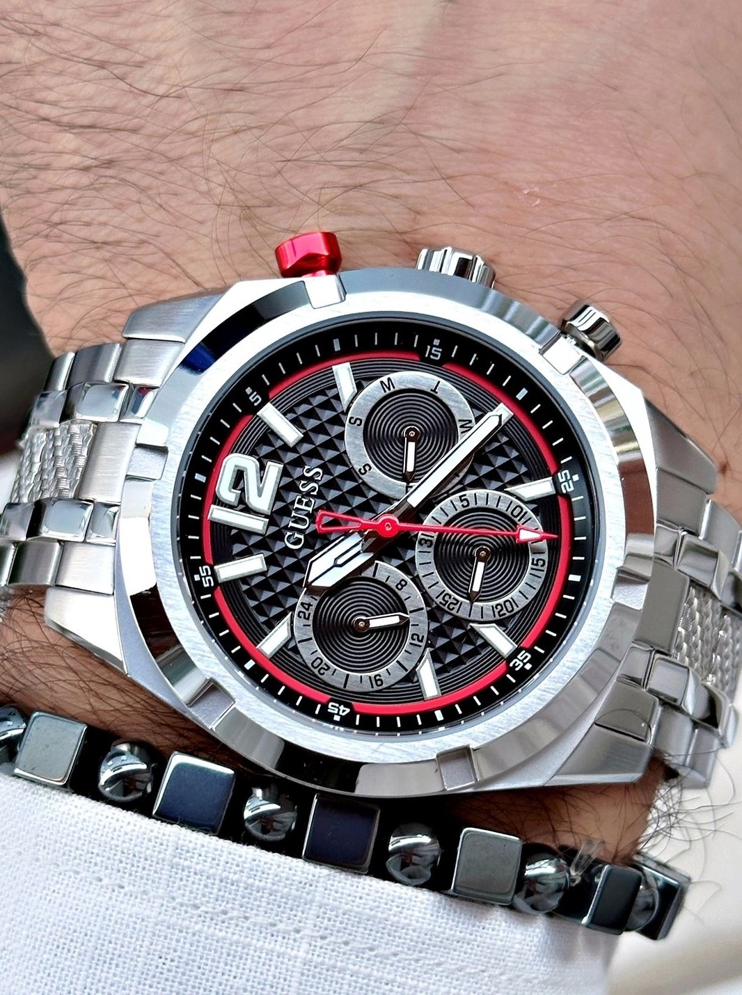 Đồng hồ nam Guess Mens Silver Tone Multi-function Watch GW0714G1 6