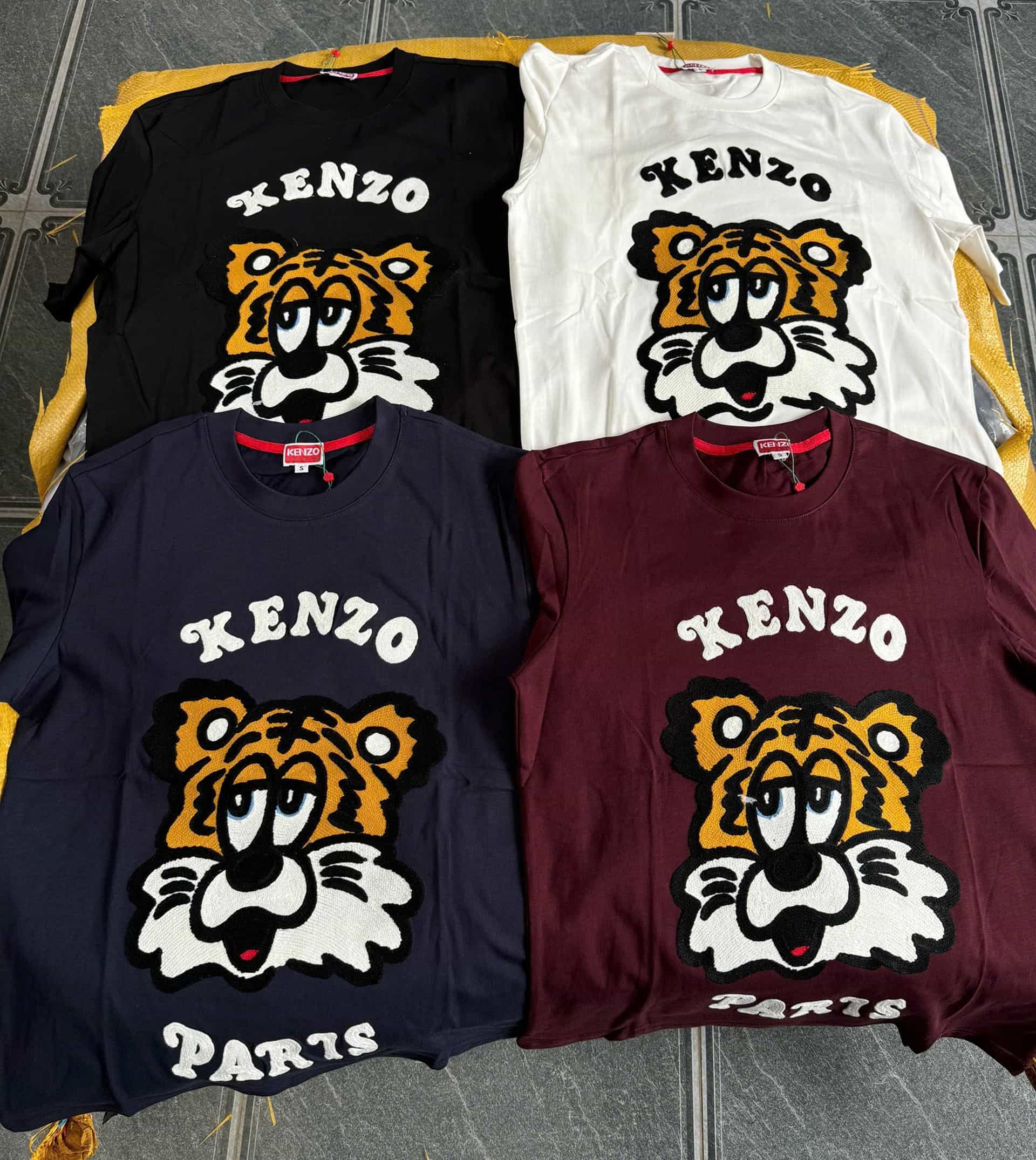 Áo thun nhiều màu unisex đầu cọp Kenzo 6