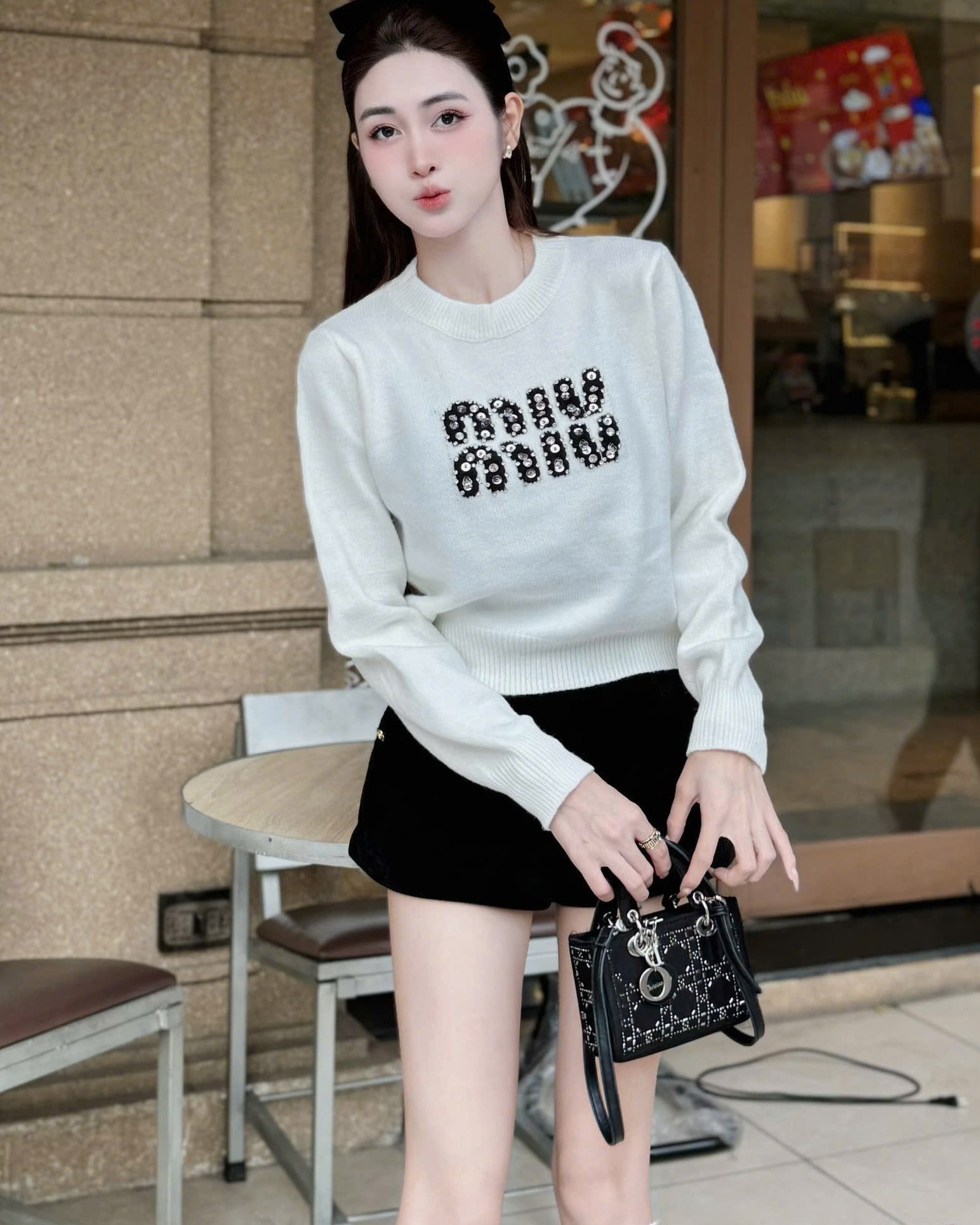 Áo nữ tay dài cổ tròn nhiều màu Miu Miu 15
