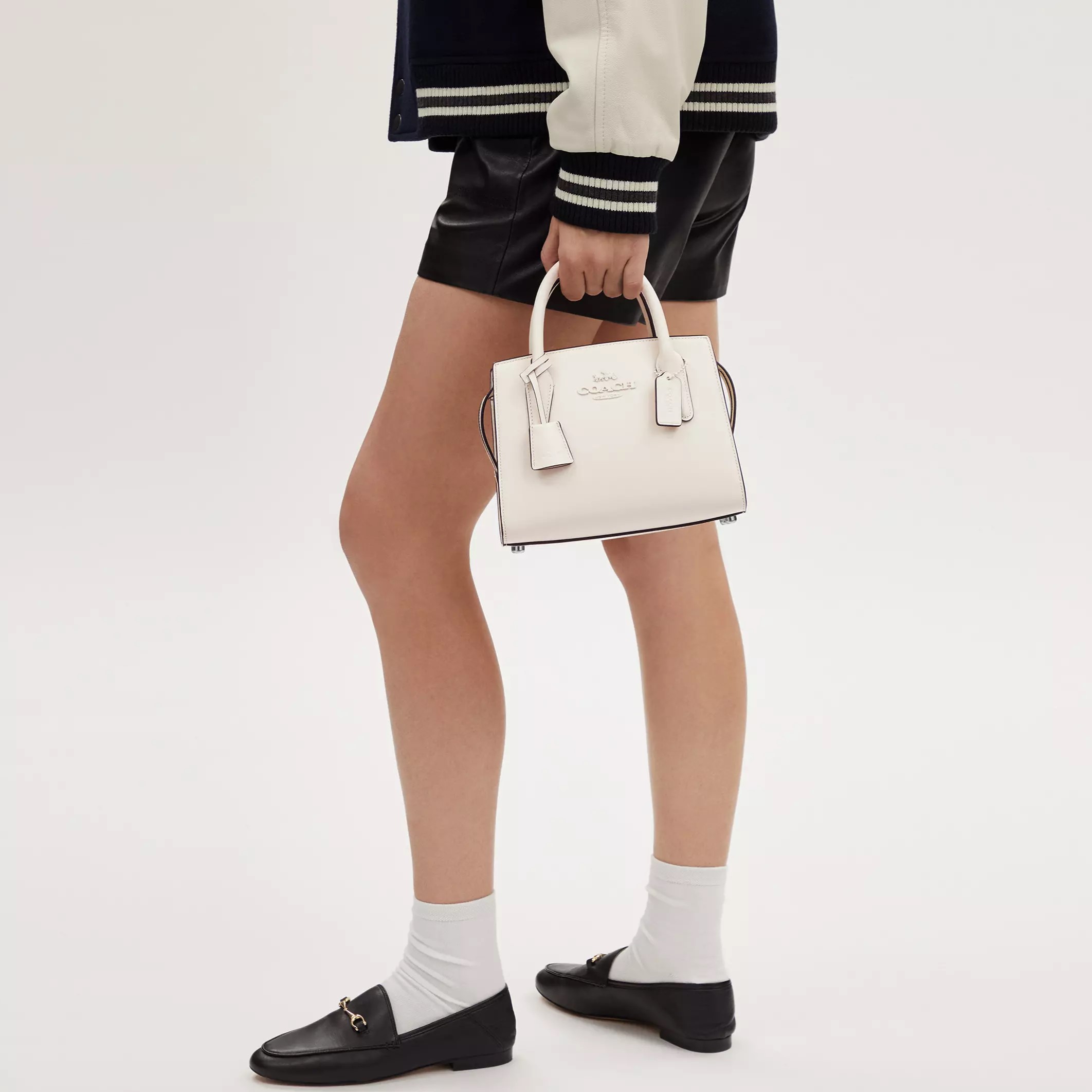 TÚI XÁCH NỮ COACH ANDREA CARRYALL BAG SILVER CHALK CP081 7