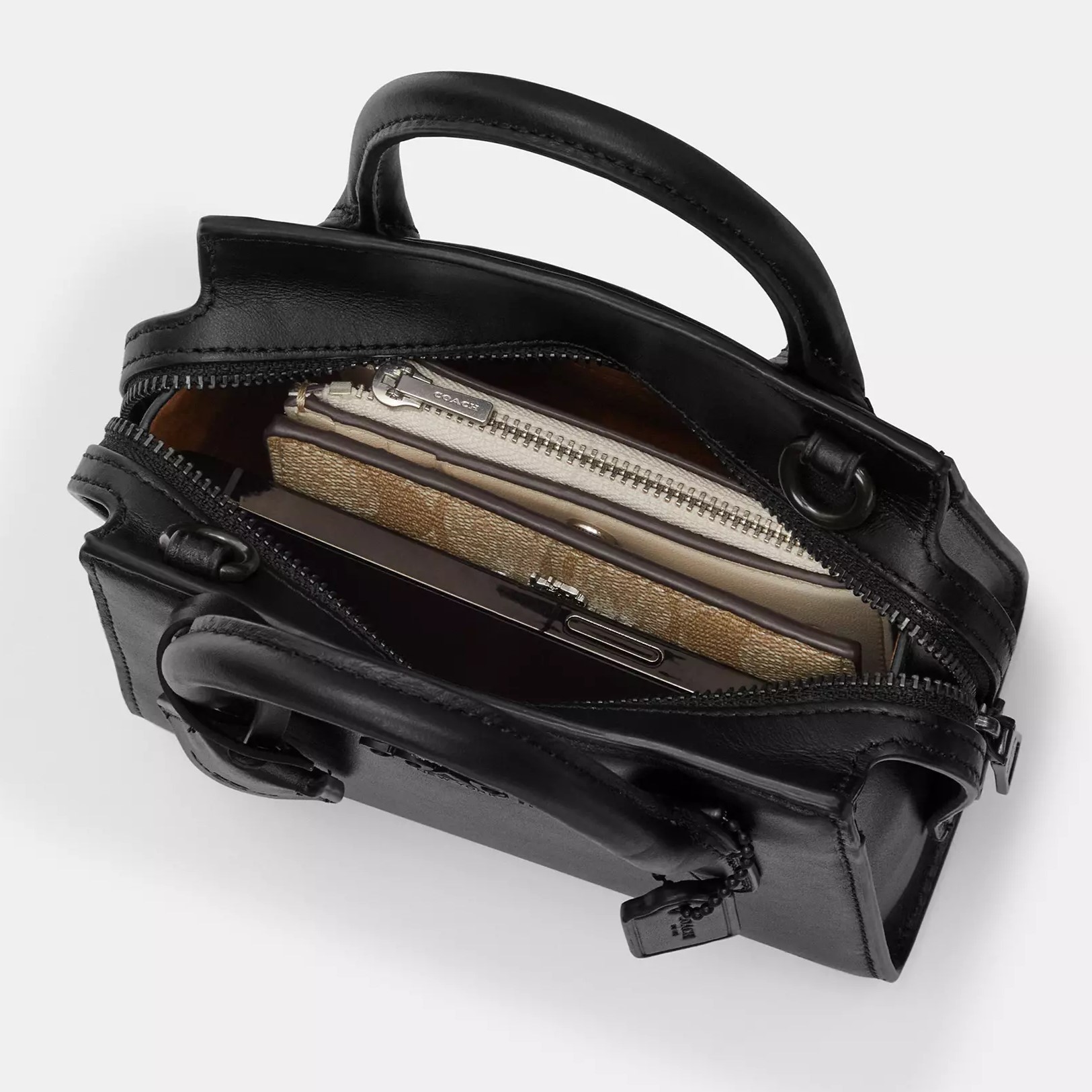 TÚI XÁCH NỮ COACH ANDREA CARRYALL BAG SILVER CHALK CP081 8