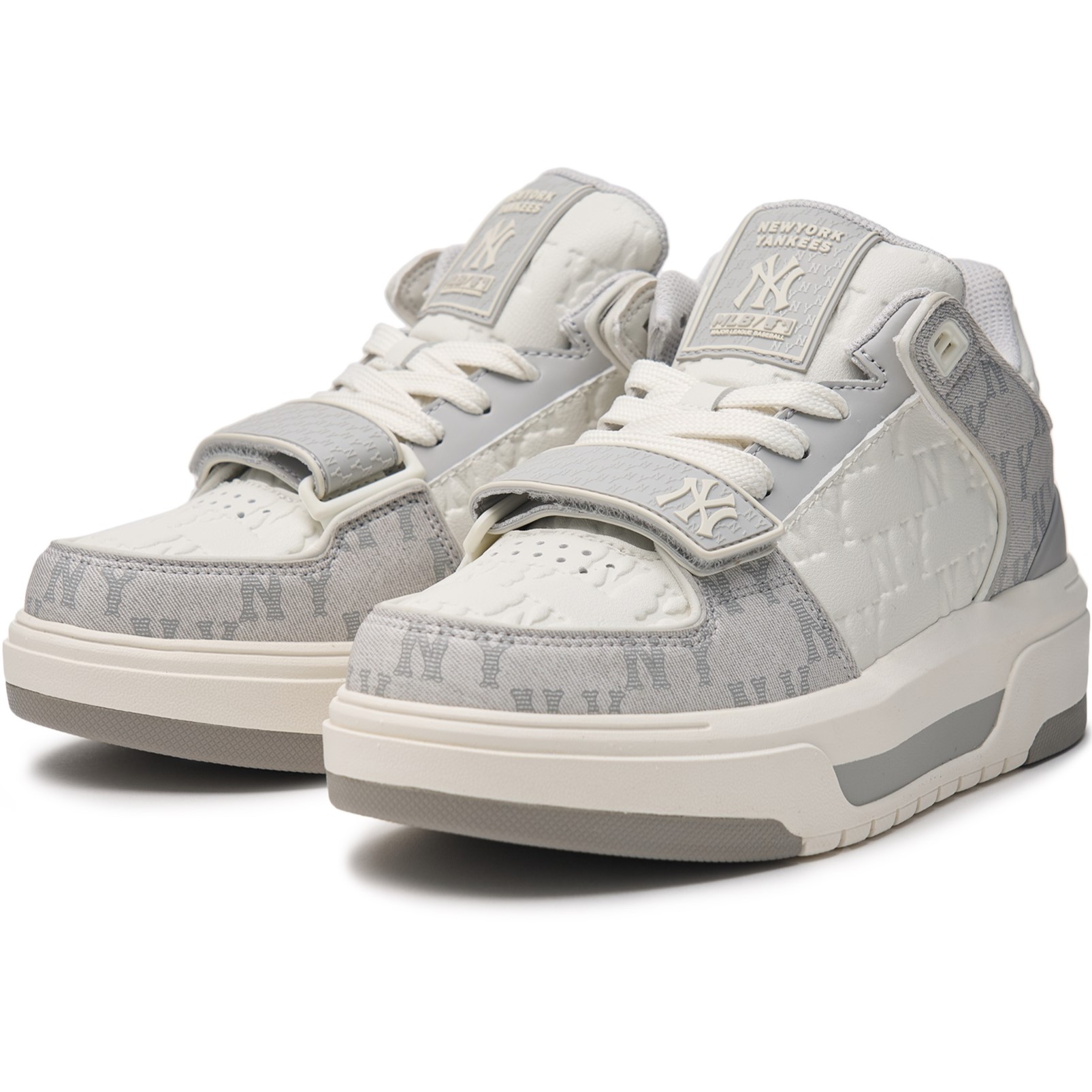 GIÀY THỂ THAO MLB NY CHUNKY LINER MID CLASSIC MONOGRAM NEW YORK YANKEES GRAY 3ASXCMM4N-50GRS 8