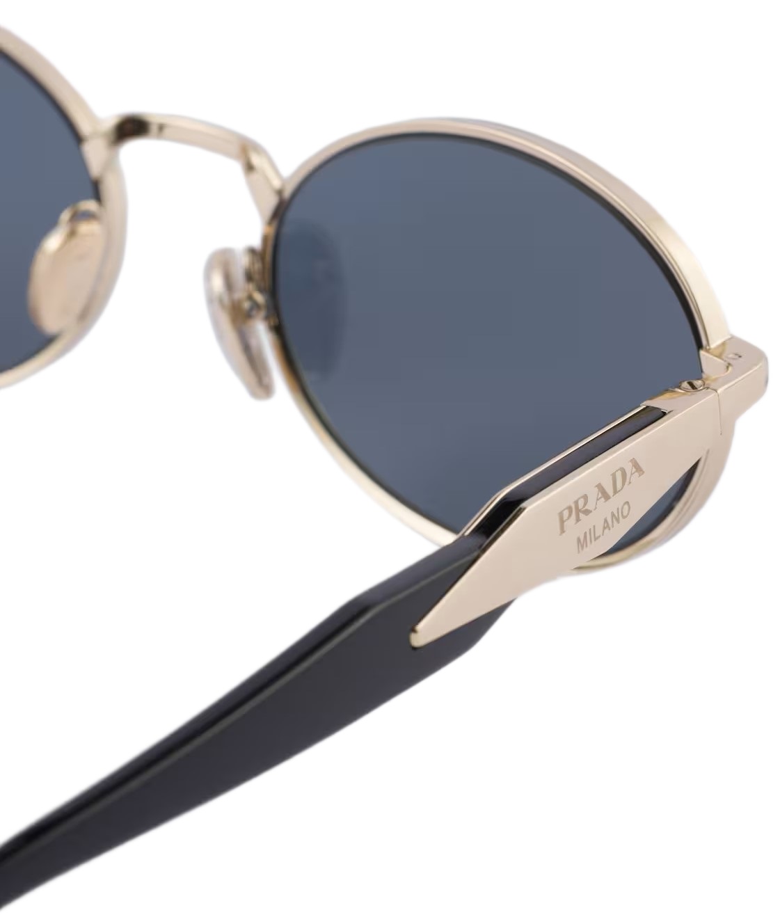 Kính Prada Oval-frame acetate and gold-tone sunglasses Graphite Lenses SPR65Z 1
