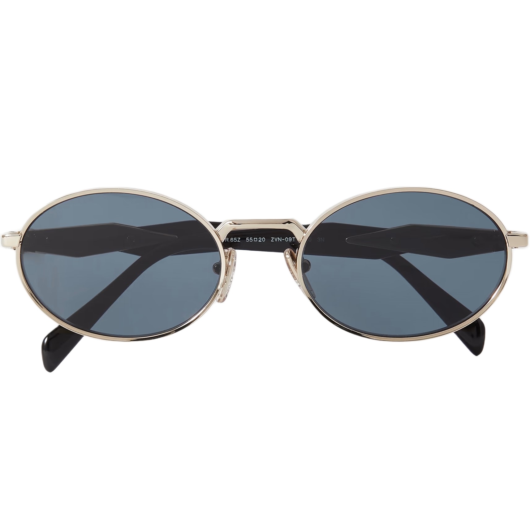 Kính Prada Oval-frame acetate and gold-tone sunglasses Graphite Lenses SPR65Z 6