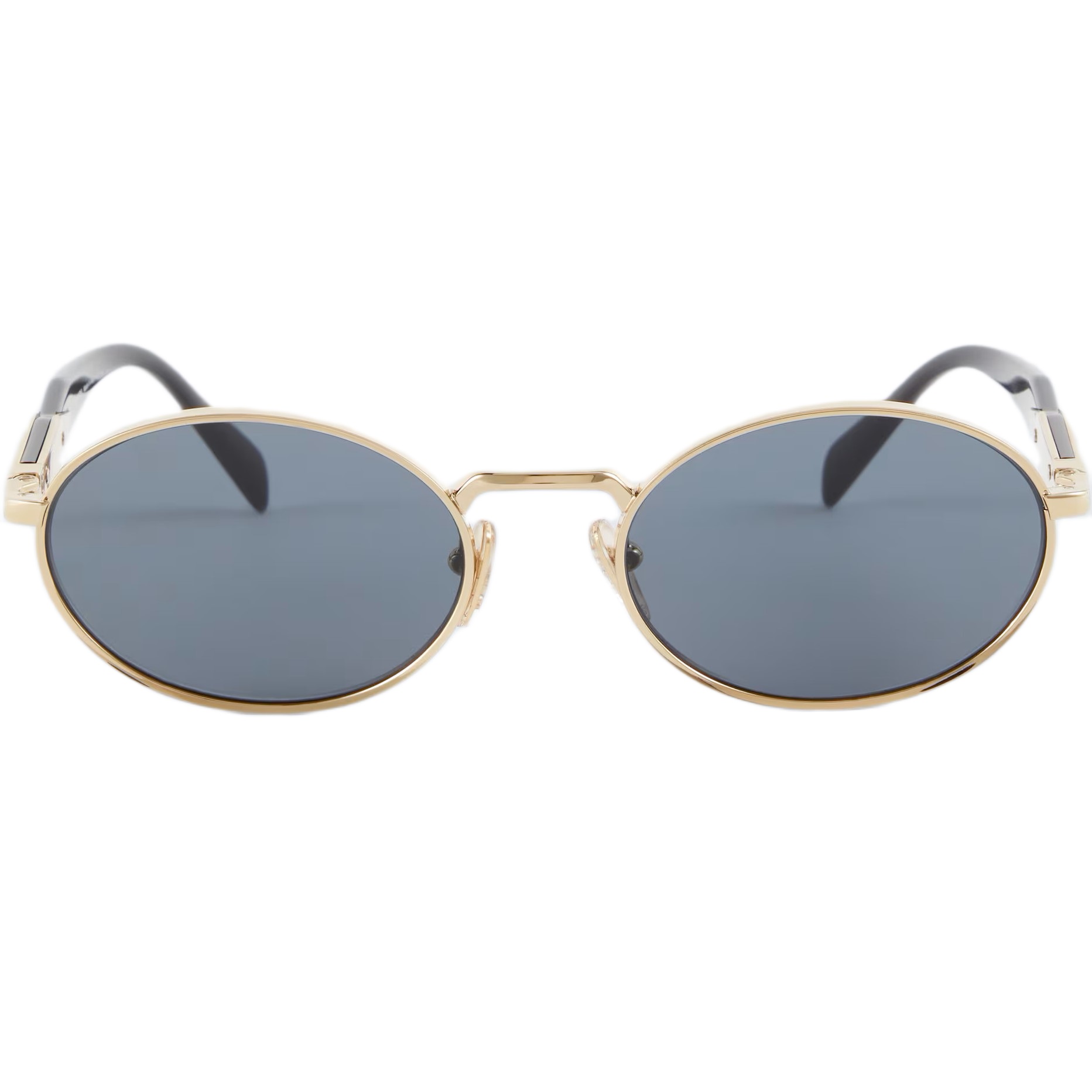 Kính Prada Oval-frame acetate and gold-tone sunglasses Graphite Lenses SPR65Z 9