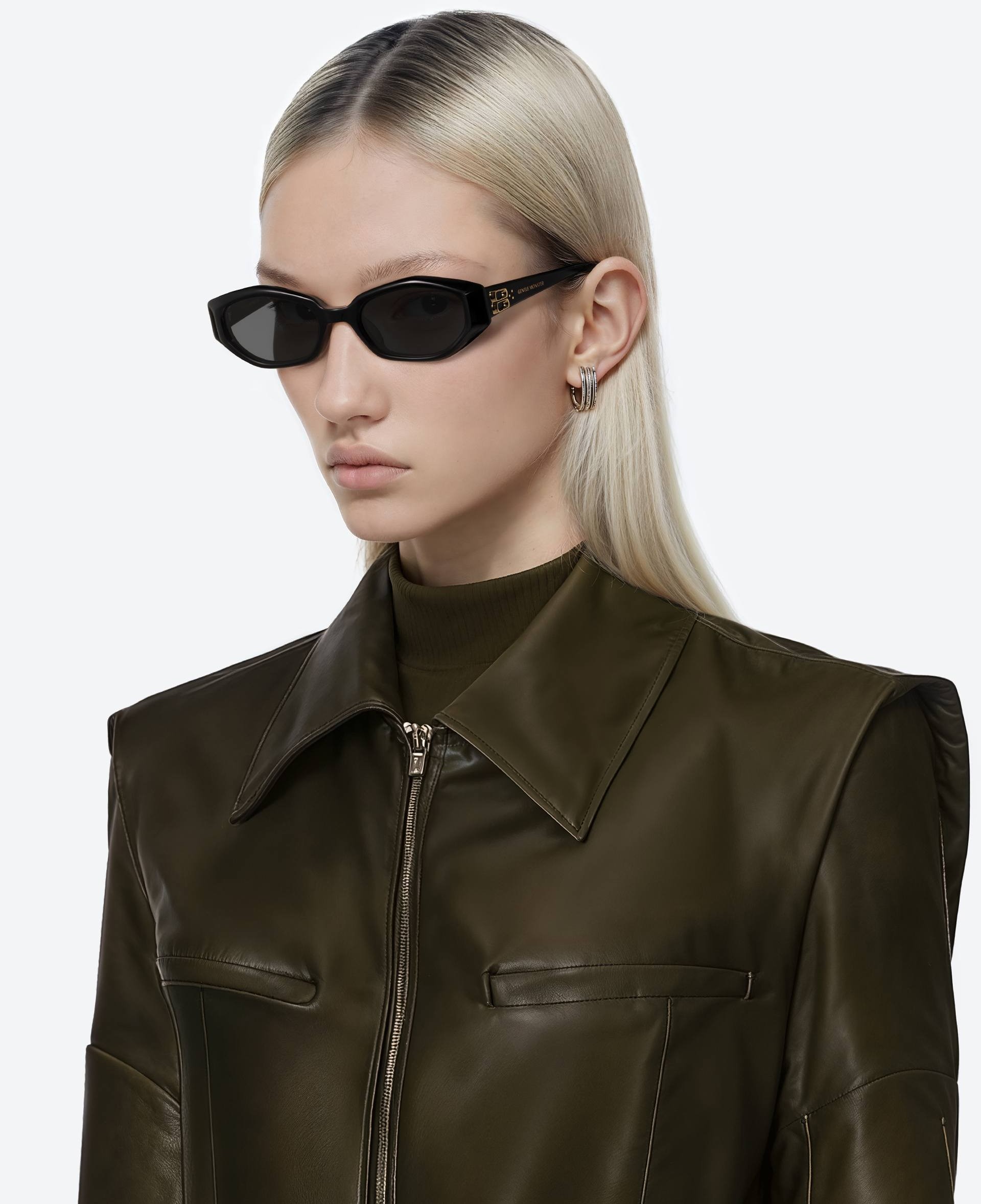 Kính Gentle Monster Miro 01 Gray Lenses Black Acetate Frame 4
