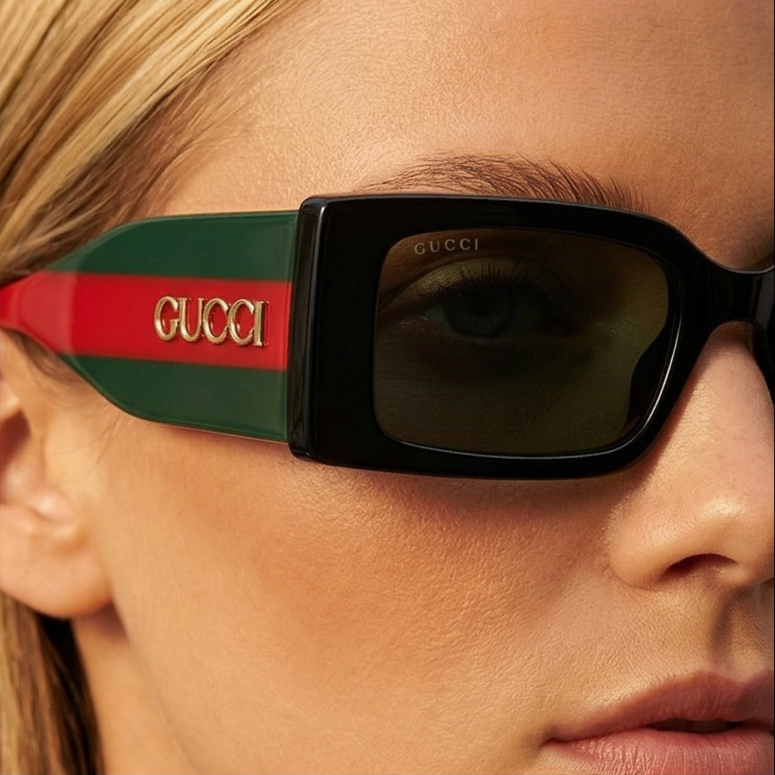 Kính mát Gucci Rectangle Acetate Sunglasses GG1860S 001 3