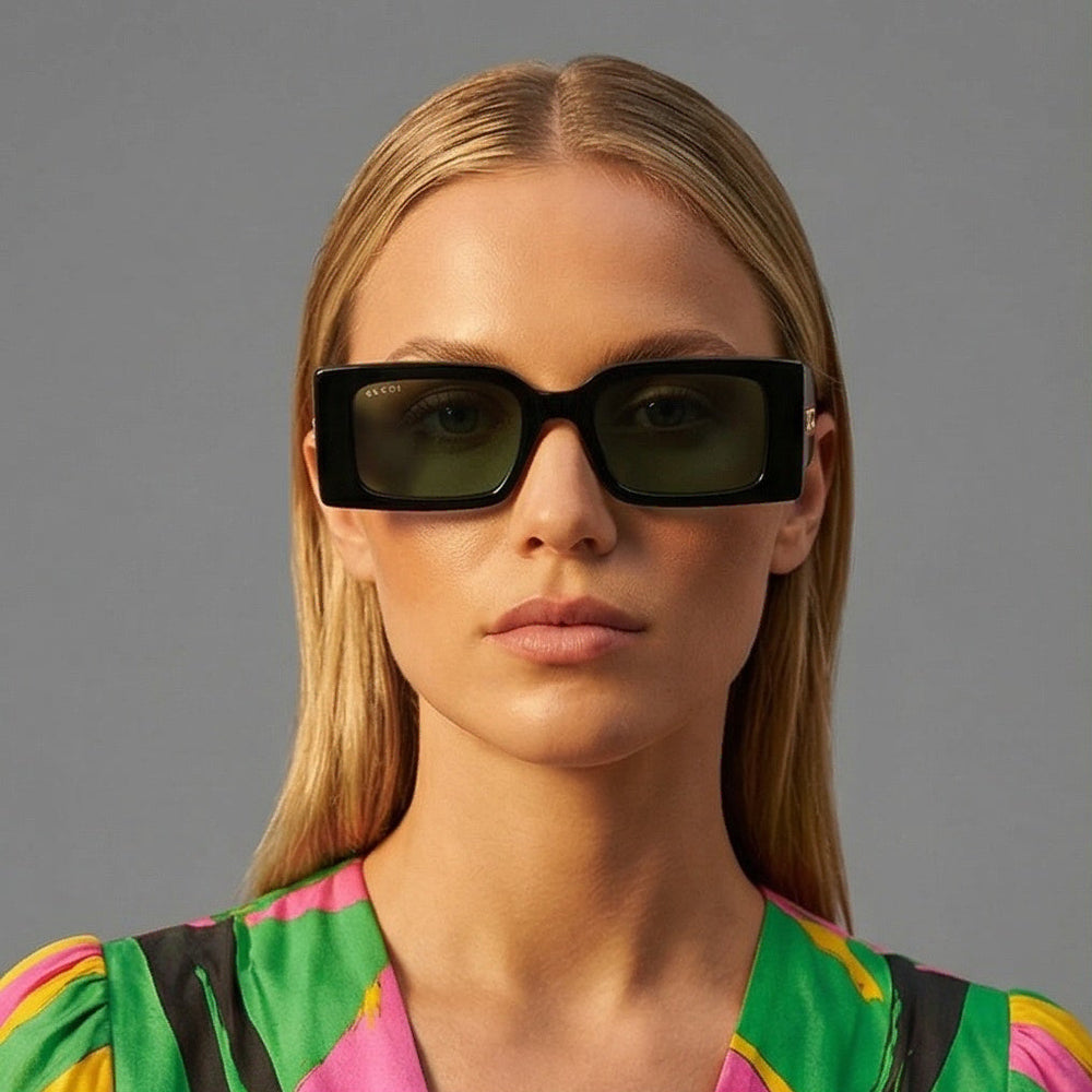Kính mát Gucci Rectangle Acetate Sunglasses GG1860S 001 7