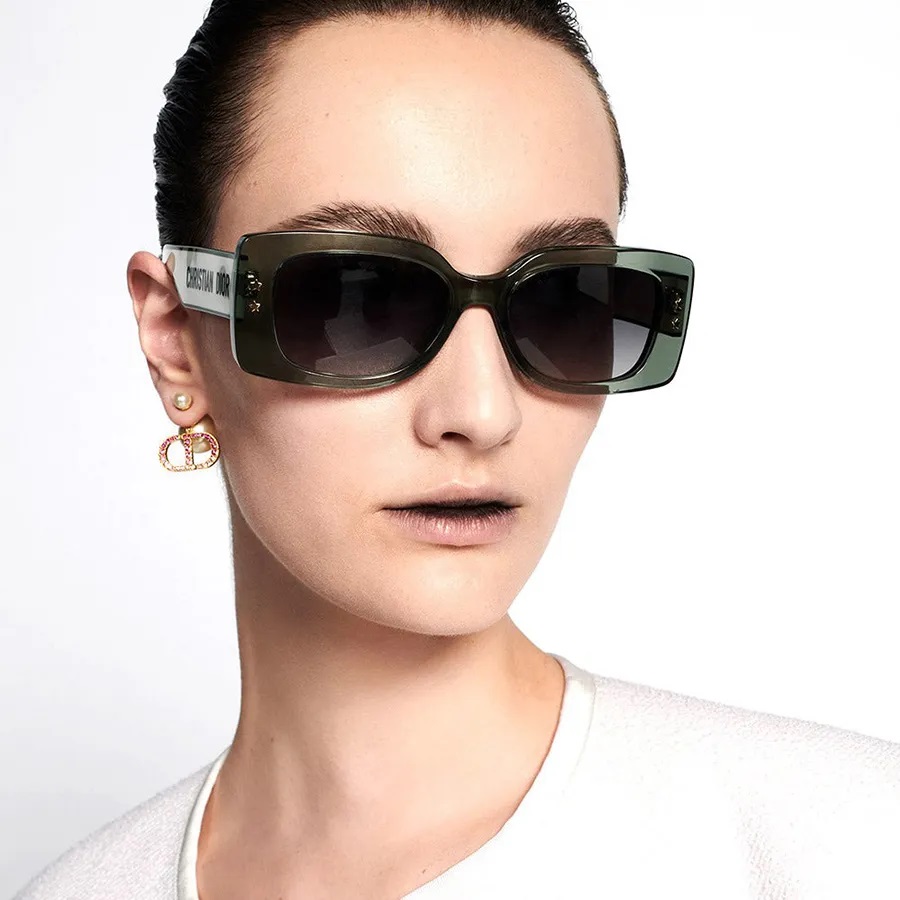 Kính DiorPacific S1U Transparent Green Rectangular Sunglasses 4