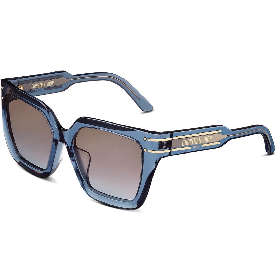 Kính Mát Dior Diorsignature S10F 30F2 Shiny Blue Sunglasses 1
