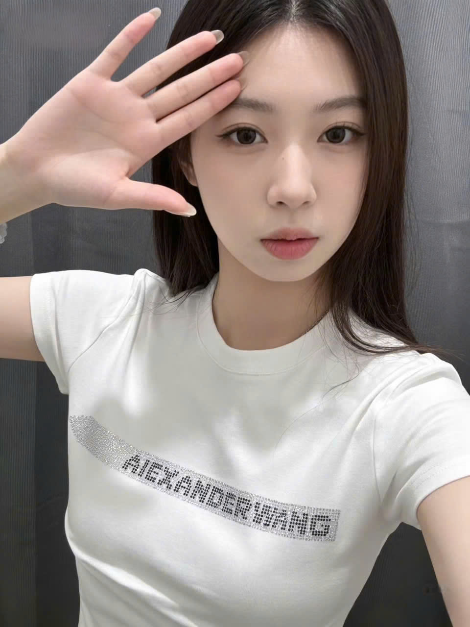 Áo thun tay ngắn đính đá Alexander Wang 5