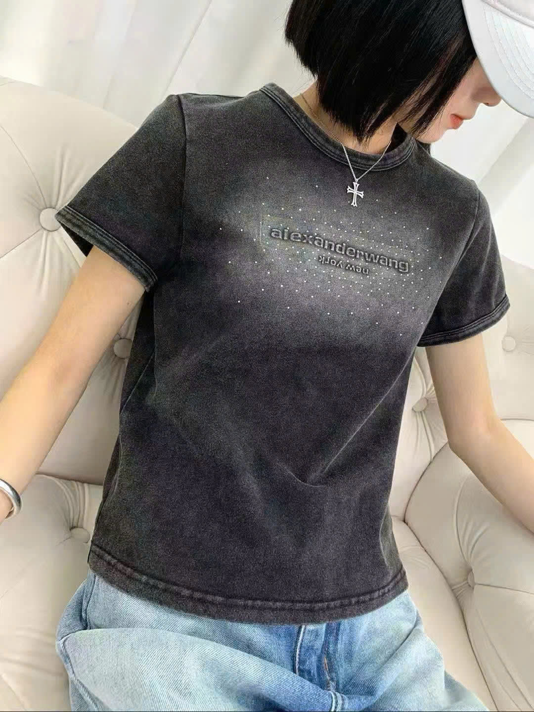 Áo thun đá xám đen Alexander Wang 6