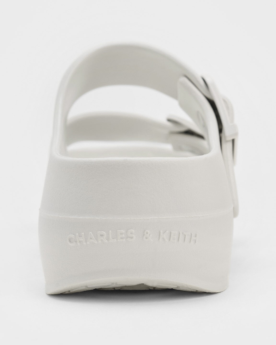 Giày Sandals nữ Charles Keith Bunsy Double-Strap Sports Sandals White CK1-71650004 3