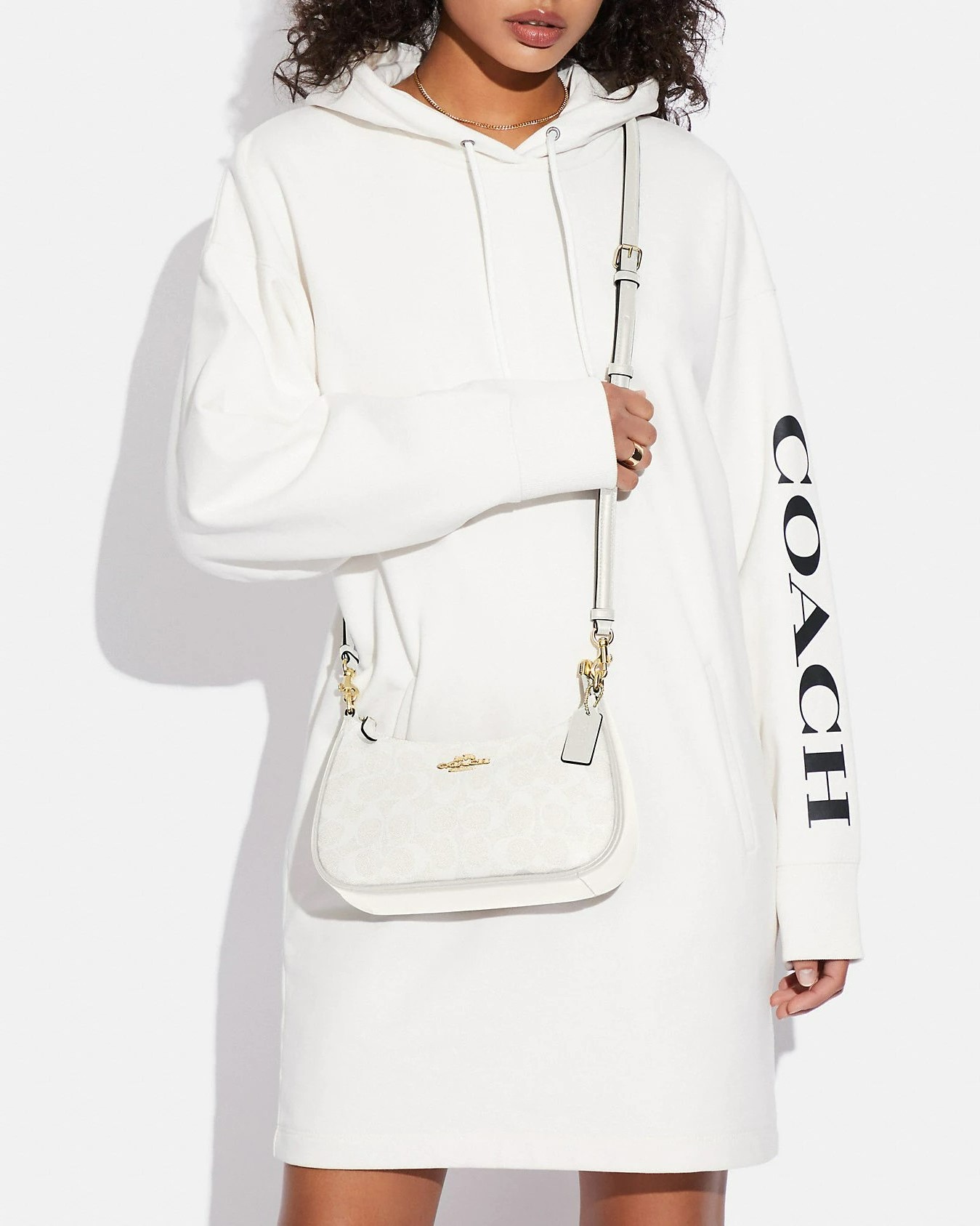 Túi xách Coach Teri Shoulder Bag In Signature Canvas Glacier White CA548 6