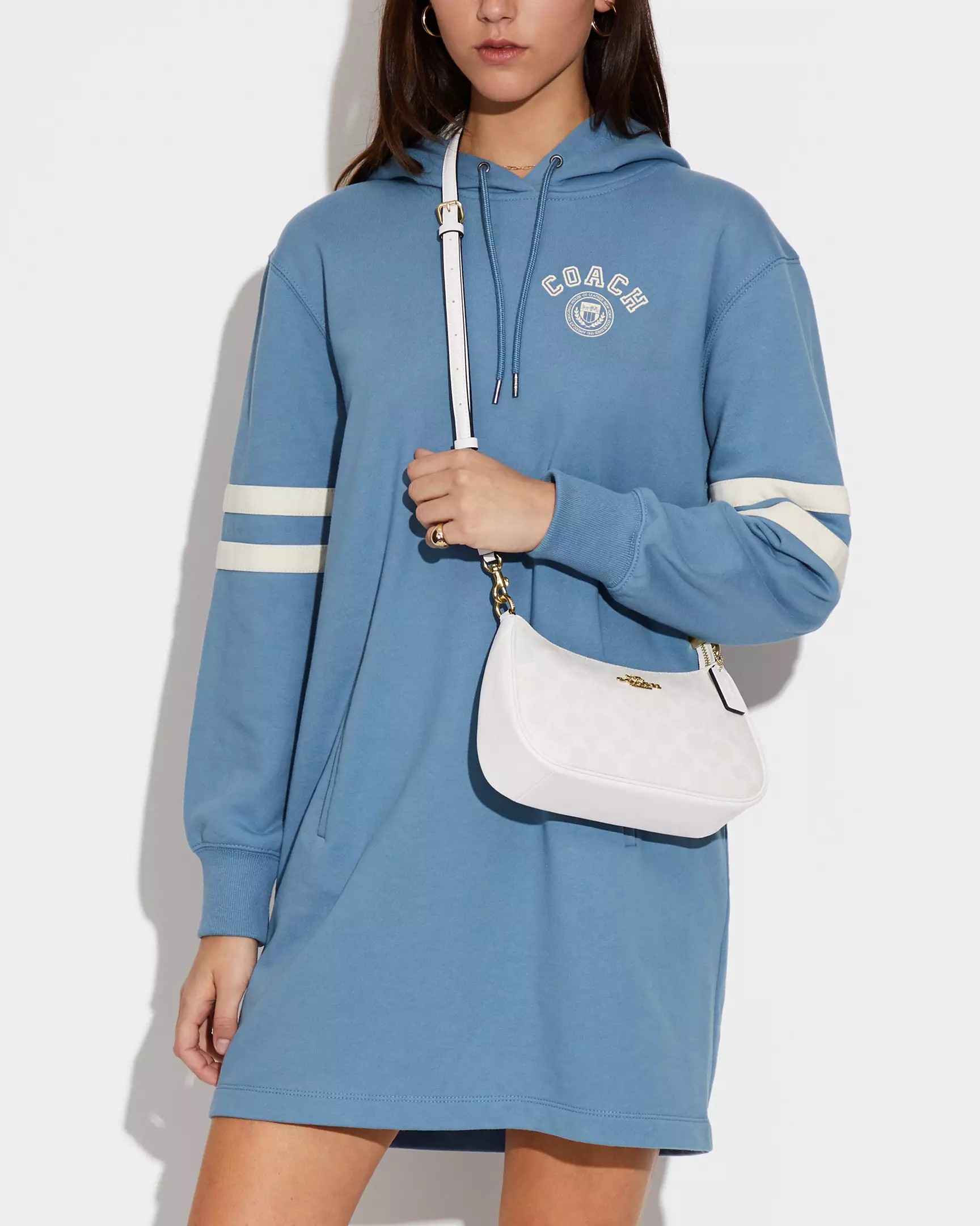 Túi xách Coach Teri Shoulder Bag In Signature Canvas Glacier White CA548 7