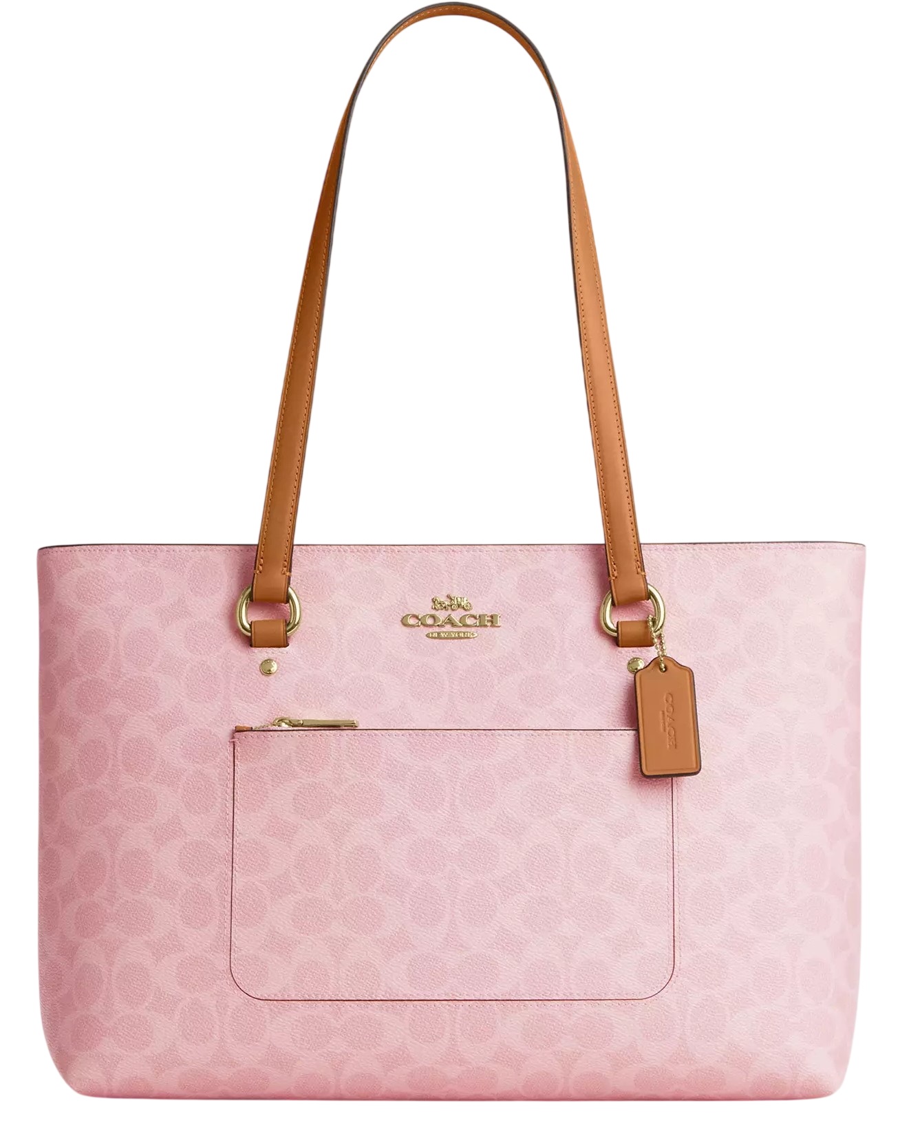 Túi Coach Station Tote Bag In Signature Canvas Powder Pink CEA21 2