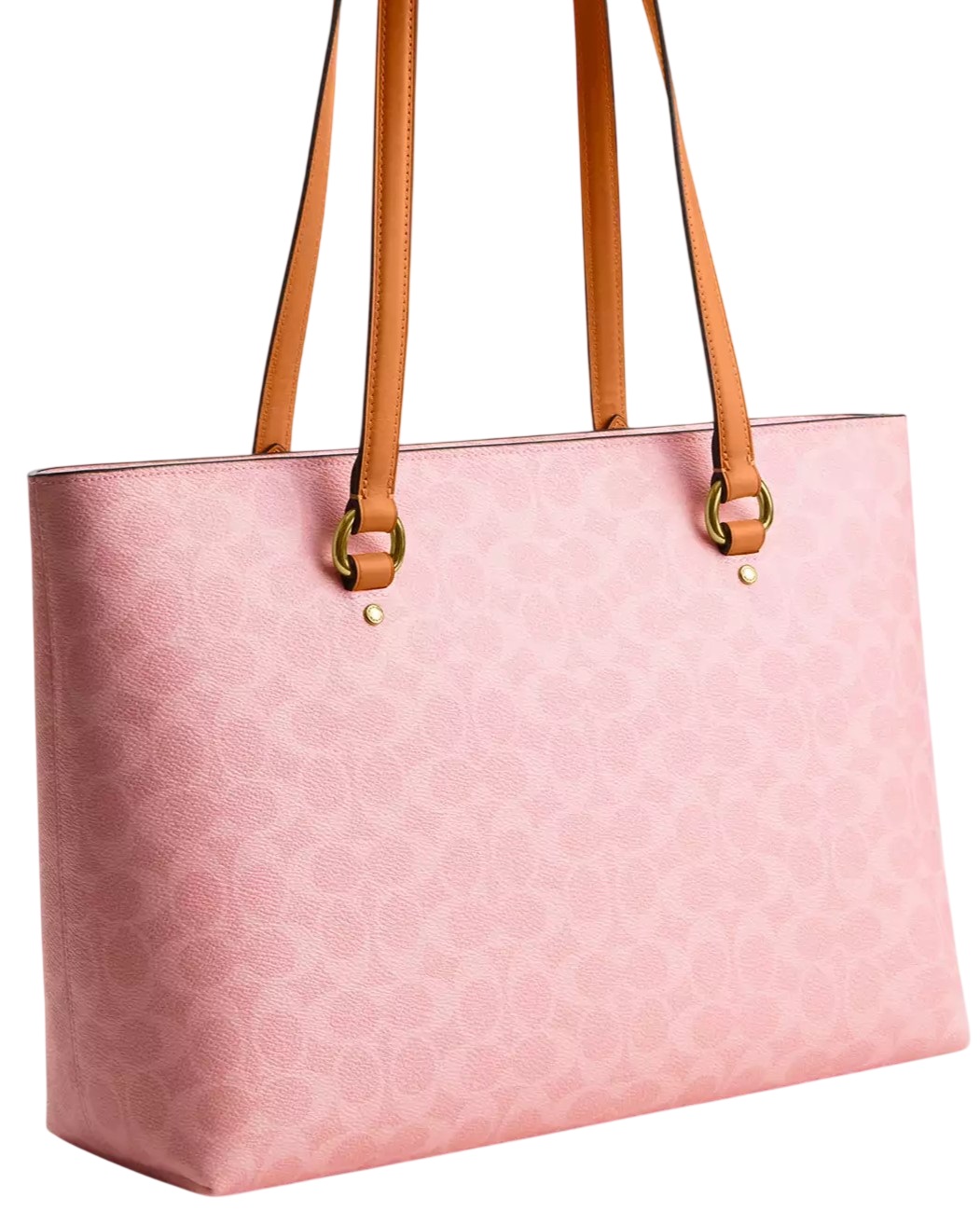 Túi Coach Station Tote Bag In Signature Canvas Powder Pink CEA21 4