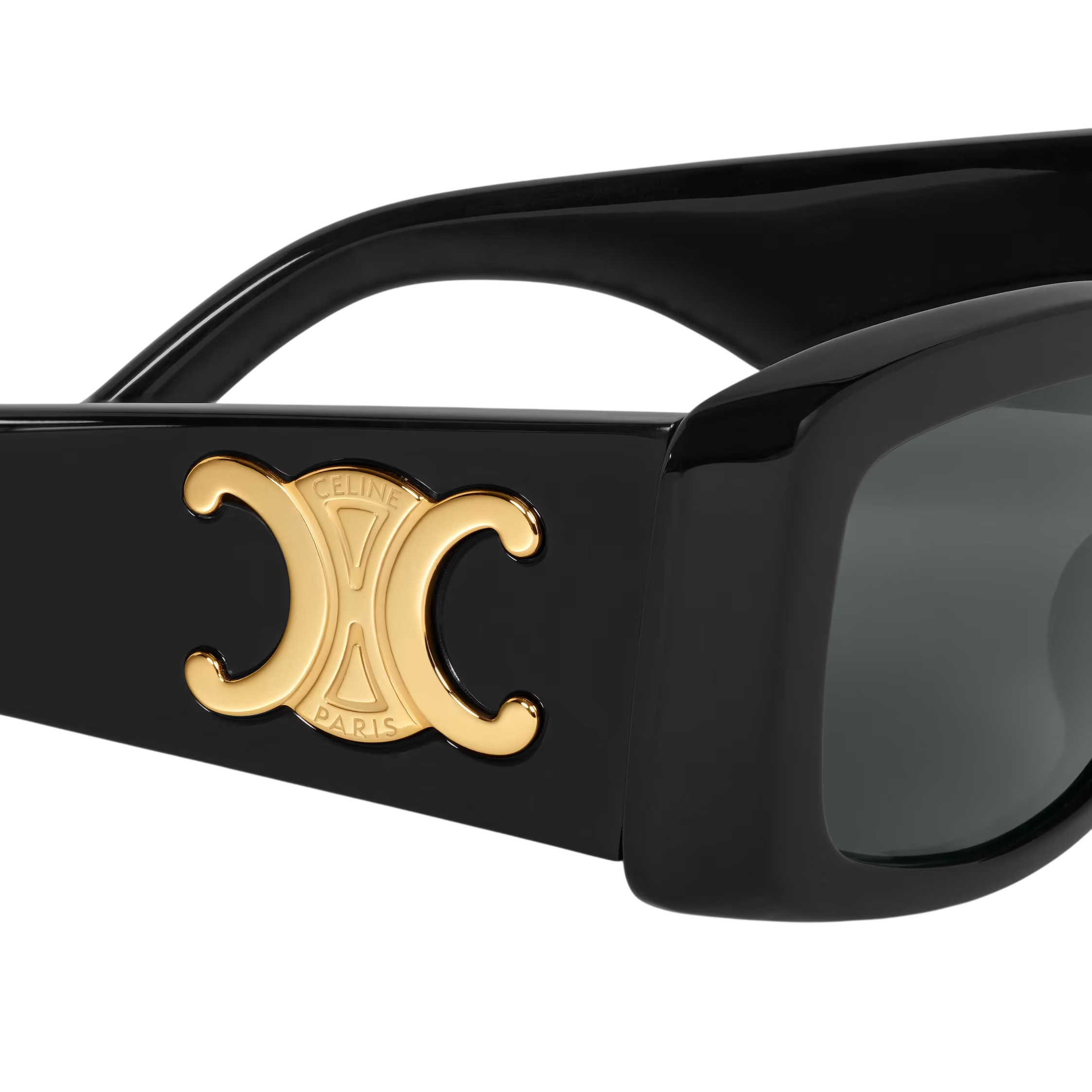 Kính Celine Triomphe XL 01 sunglasses in Acetate Black Gold 4S282 7