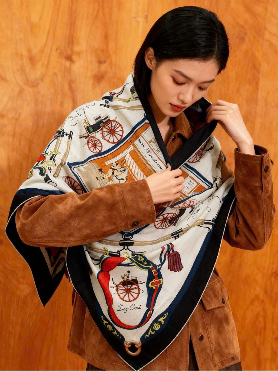Khăn lụa Hermes Palonniers Scarf 2