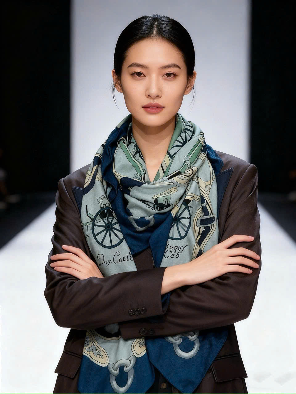 Khăn lụa Hermes Palonniers Scarf 4
