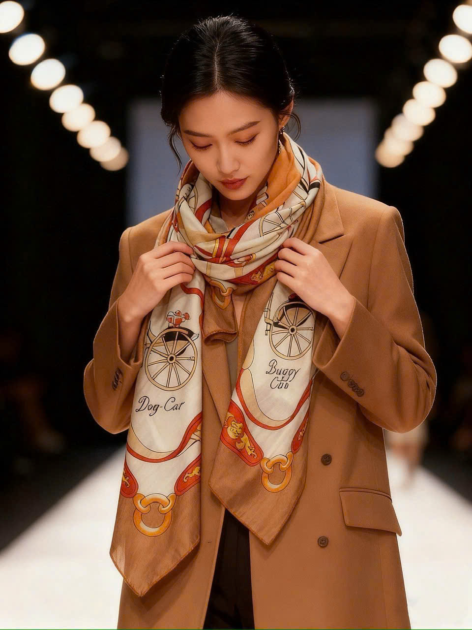Khăn lụa Hermes Palonniers Scarf 8