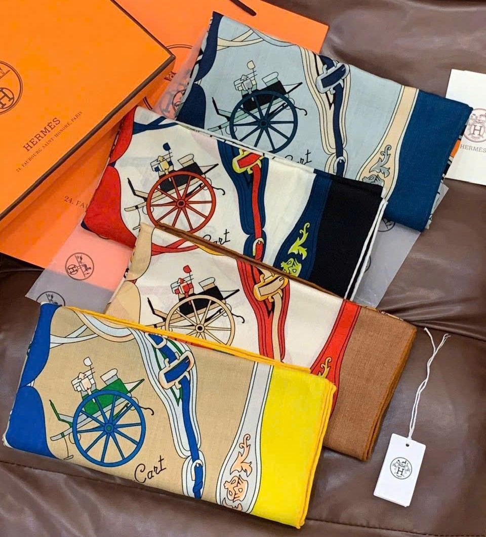 Khăn lụa Hermes Palonniers Scarf 9