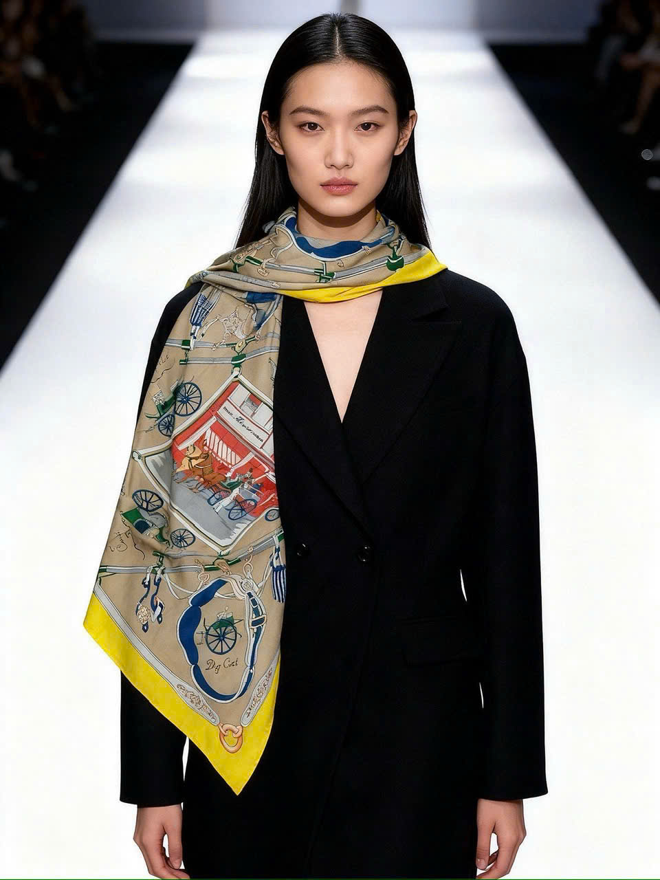 Khăn lụa Hermes Palonniers Scarf 15