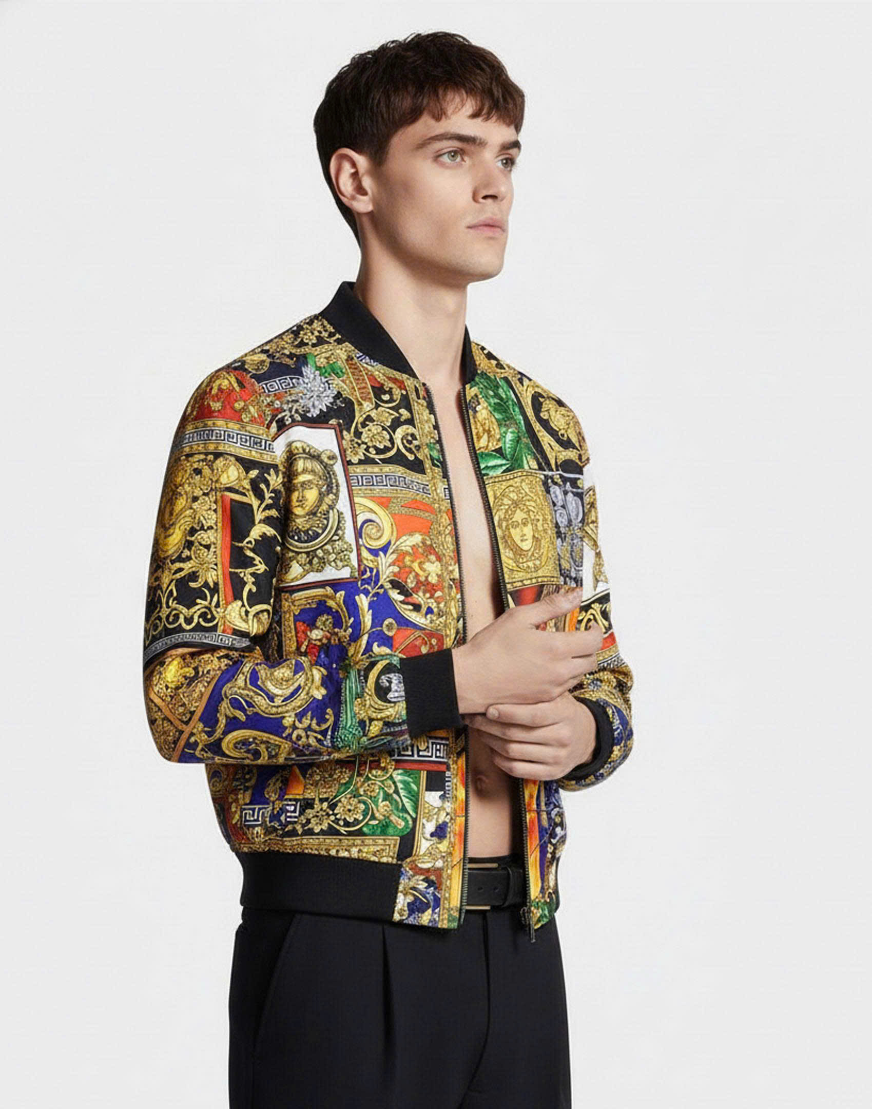 Áo khoác nam Bomber 3 Lớp trần bông Versace 1