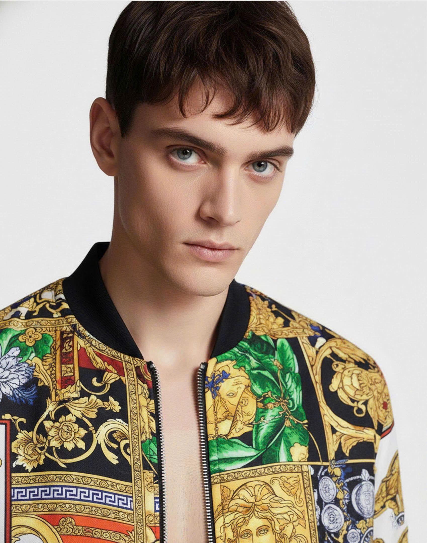 Áo khoác nam Bomber 3 Lớp trần bông Versace 5